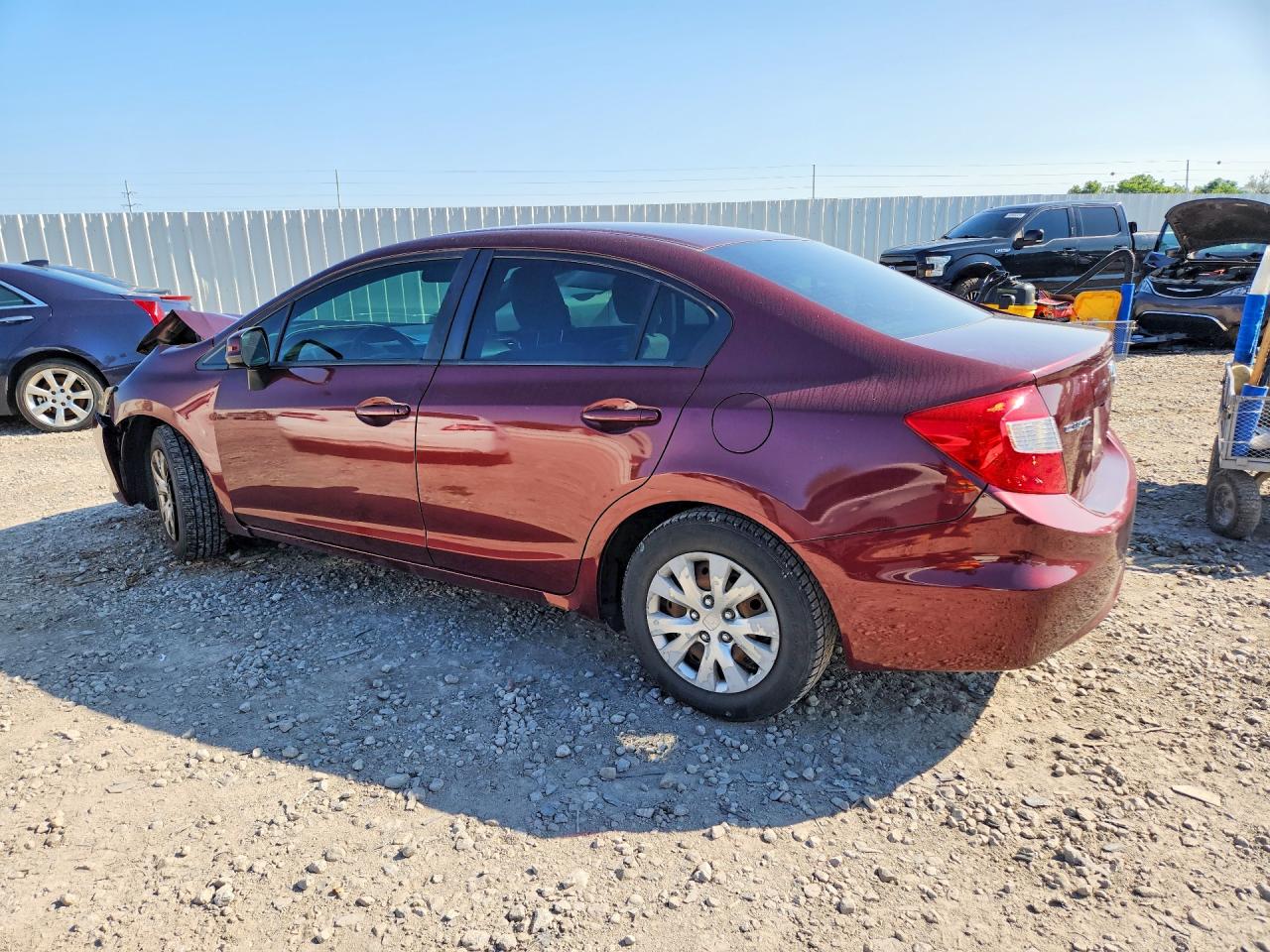 2012 Honda Civic Lx Red vin: 19XFB2F52CE040322