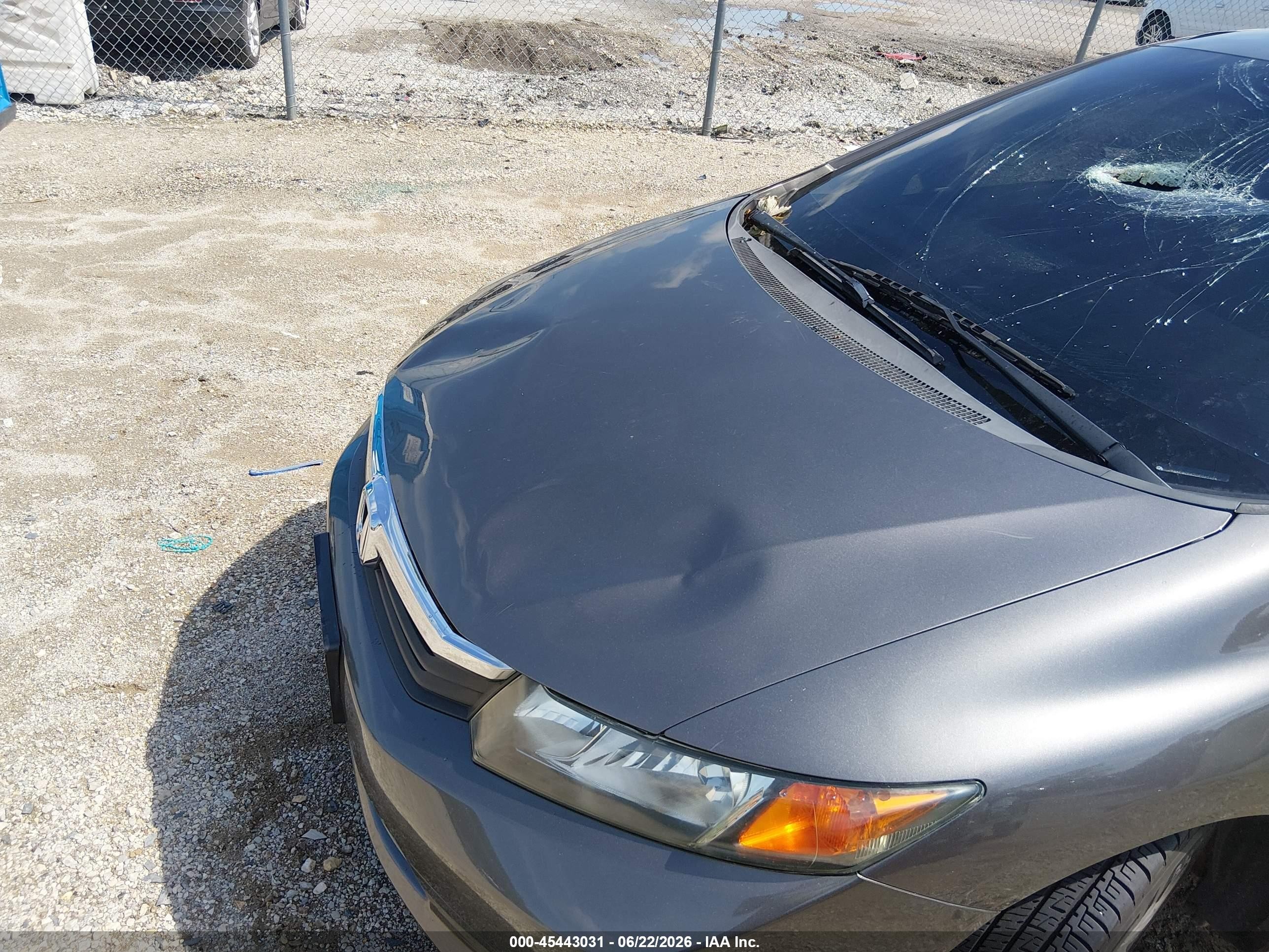 2012 Honda Civic Lx Gray vin: 19XFB2F52CE043494