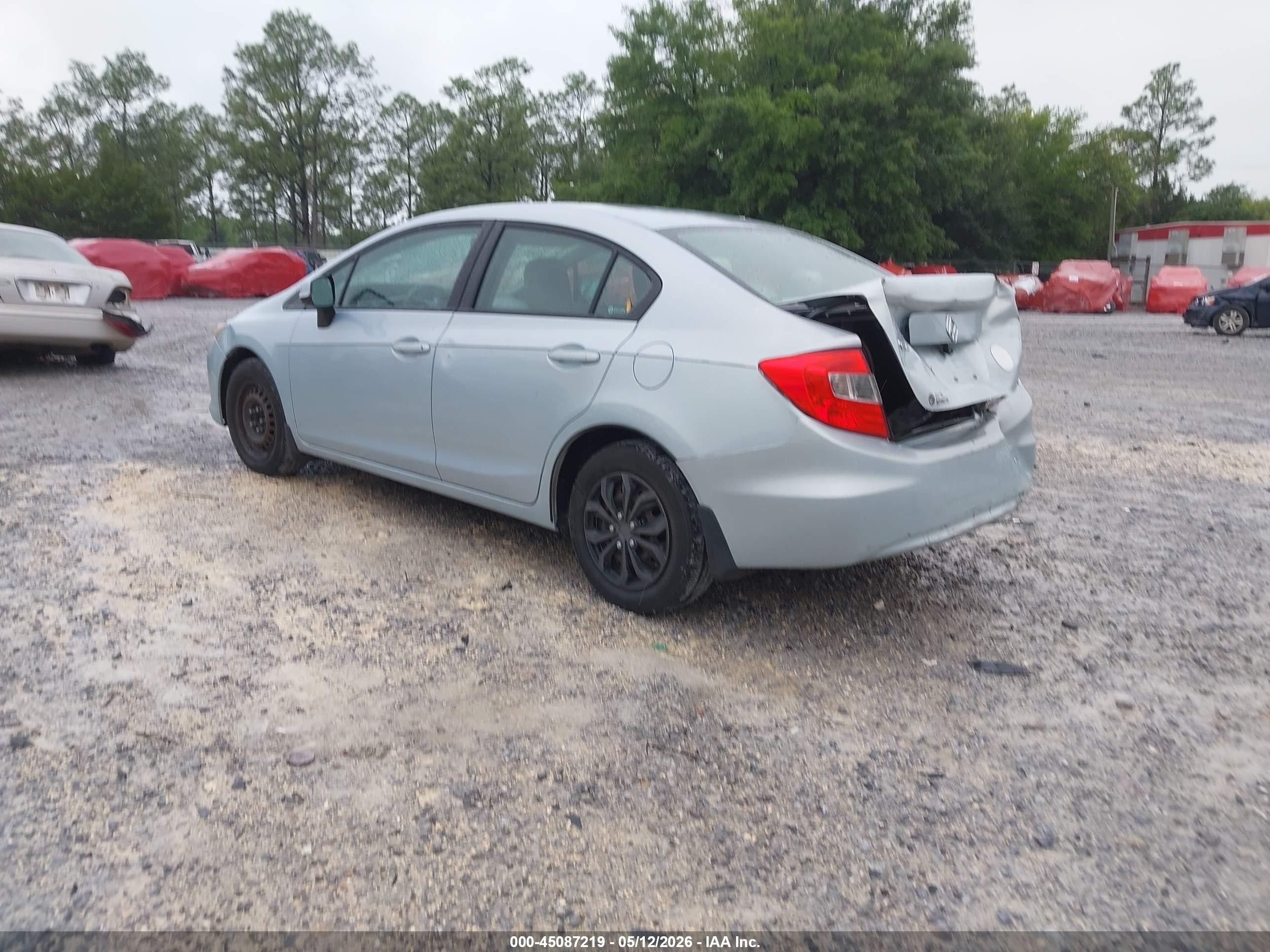 2012 Honda Civic Lx Light Blue vin: 19XFB2F52CE051563