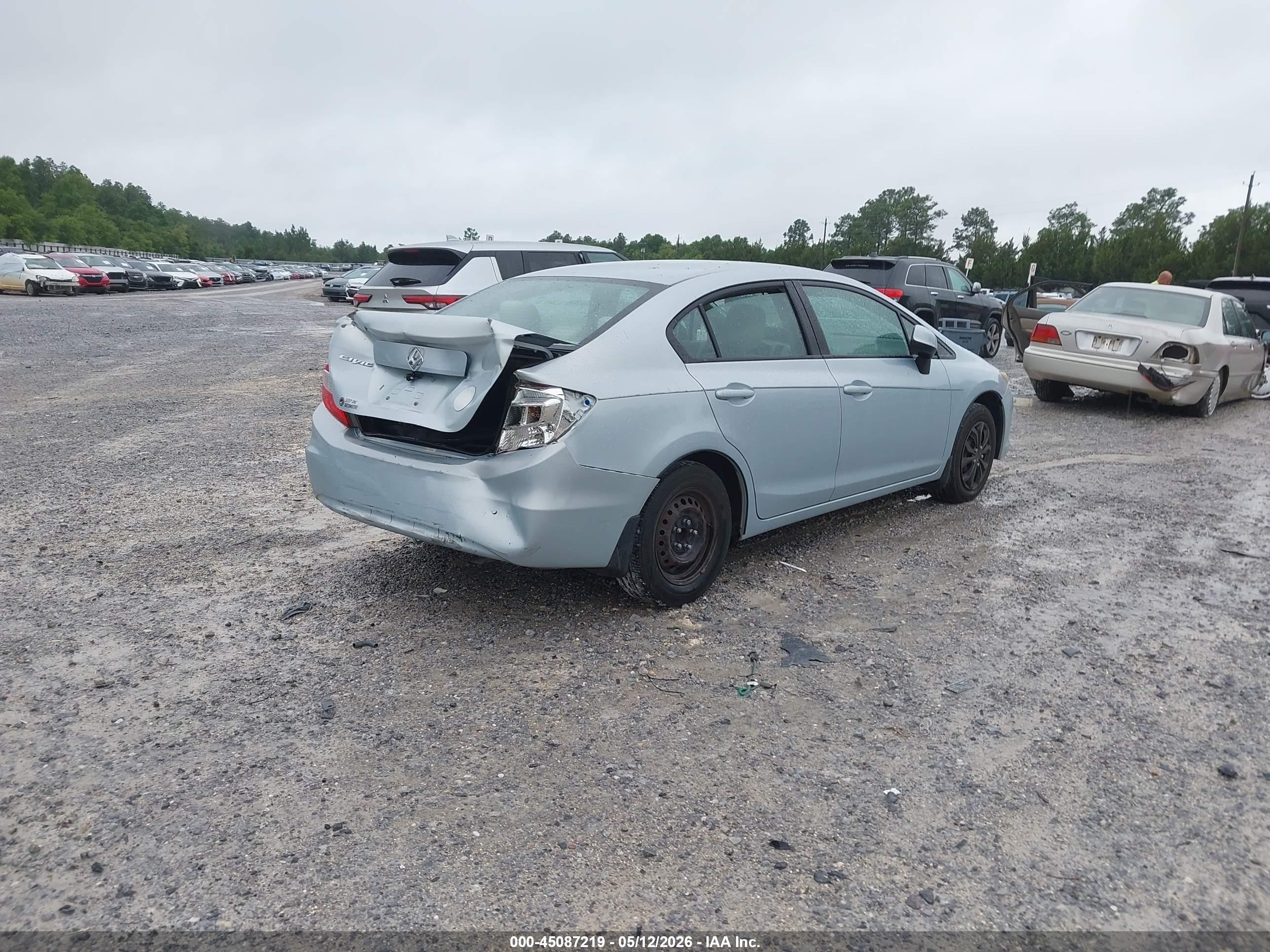 2012 Honda Civic Lx Light Blue vin: 19XFB2F52CE051563