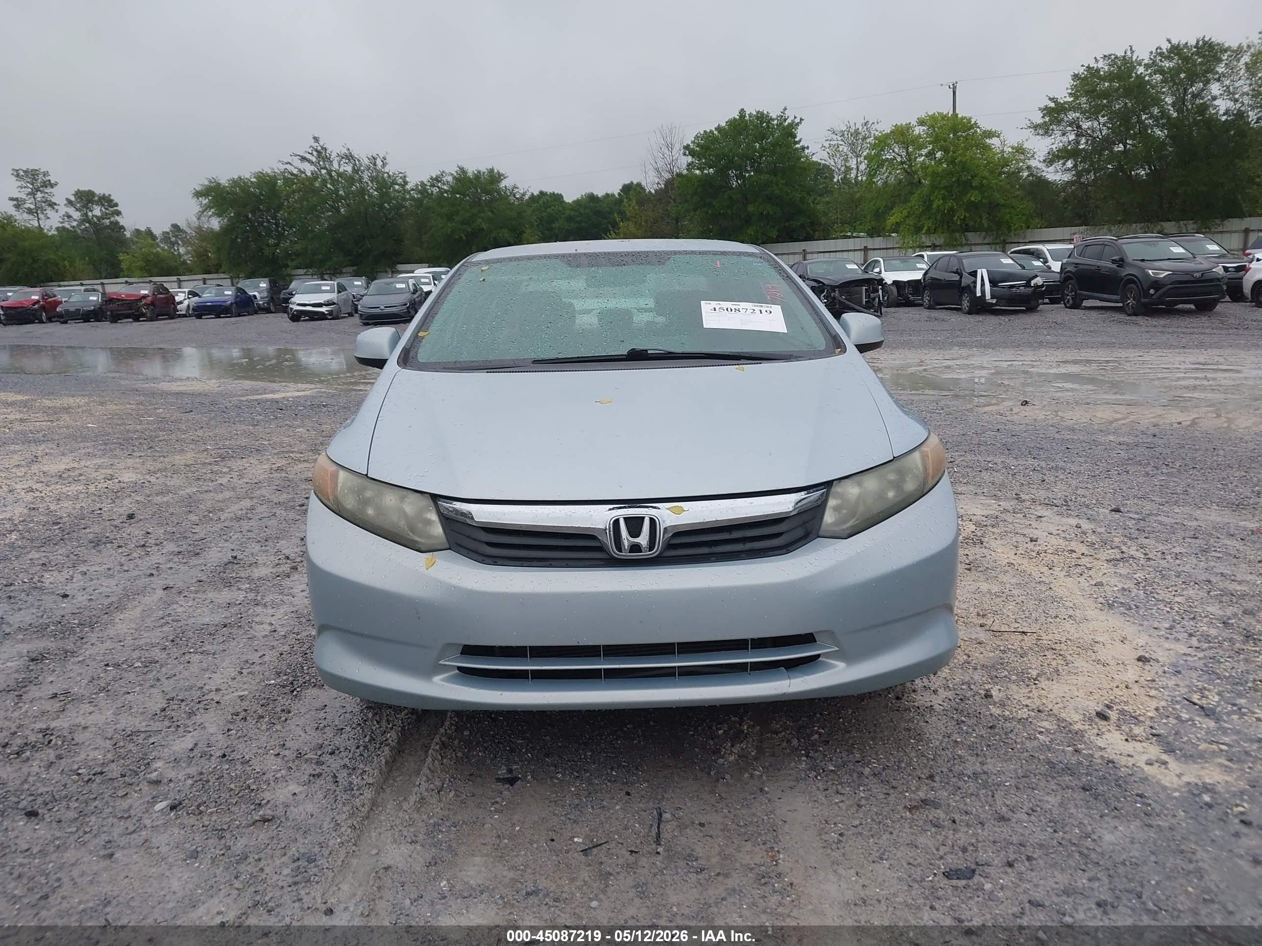 2012 Honda Civic Lx Light Blue vin: 19XFB2F52CE051563