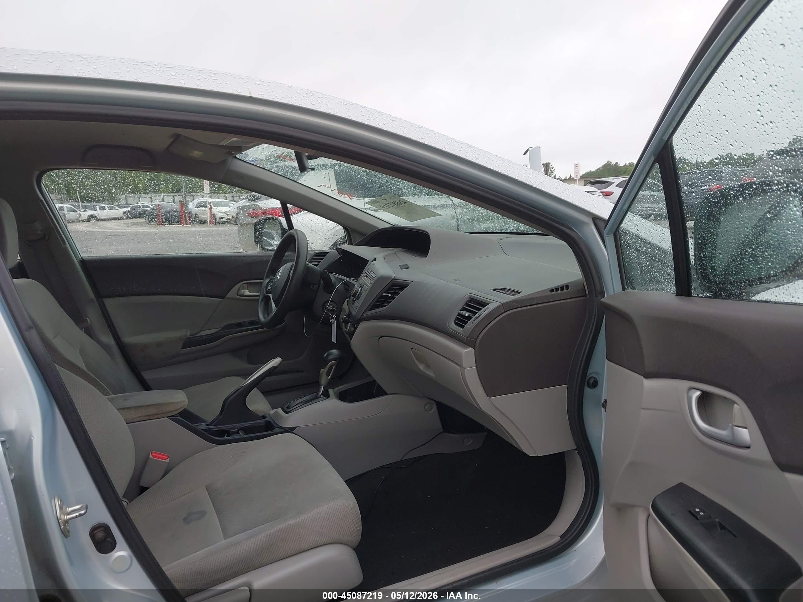 2012 Honda Civic Lx Light Blue vin: 19XFB2F52CE051563