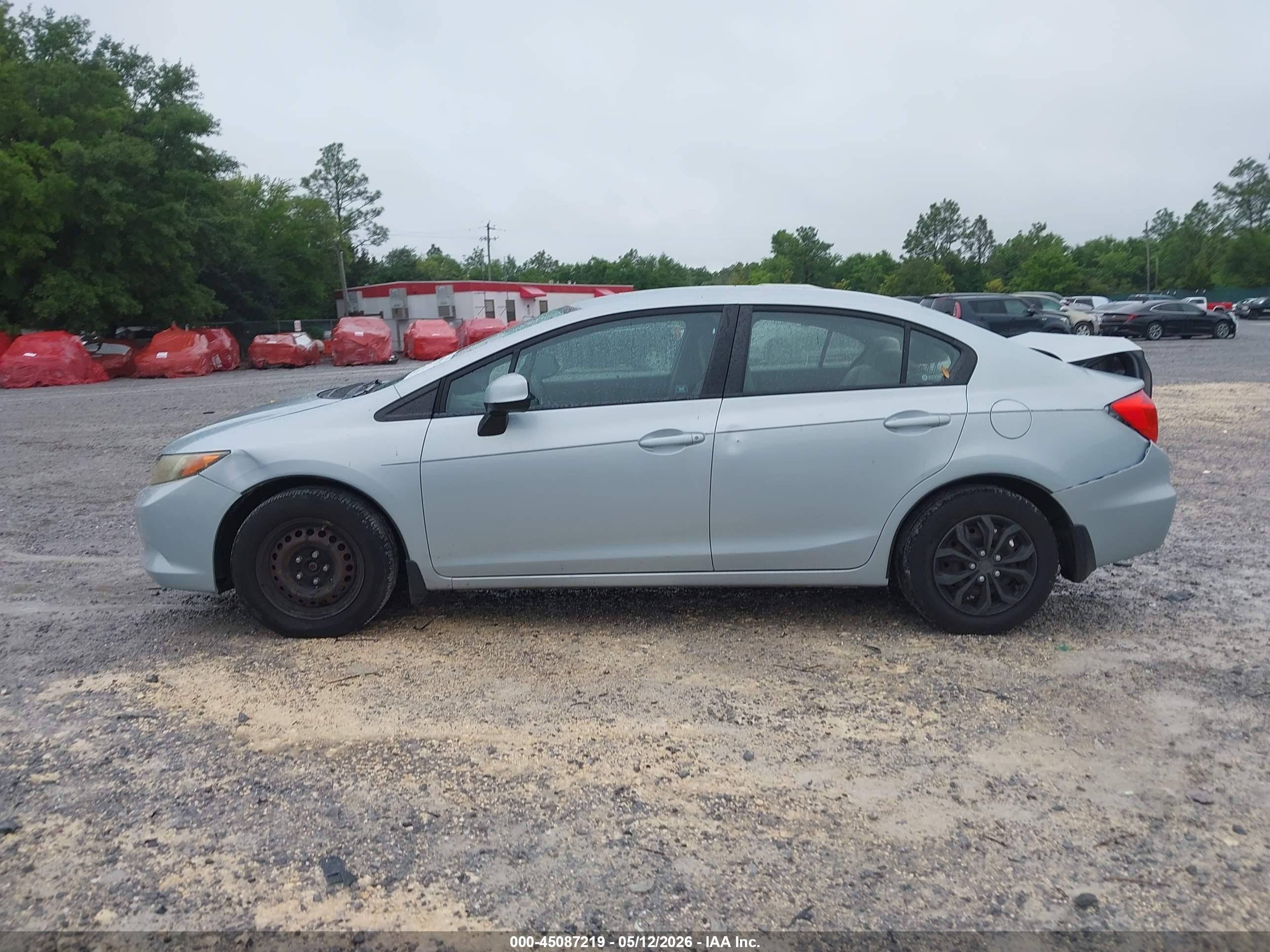 2012 Honda Civic Lx Light Blue vin: 19XFB2F52CE051563
