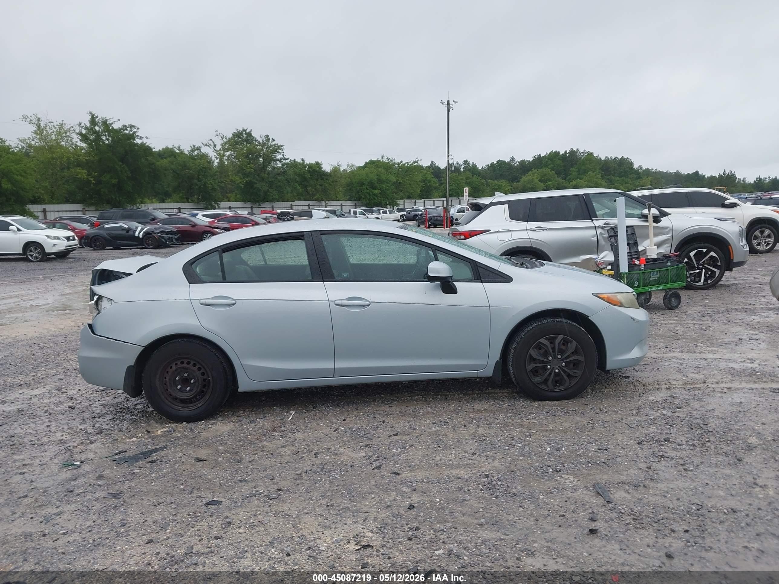 2012 Honda Civic Lx Light Blue vin: 19XFB2F52CE051563