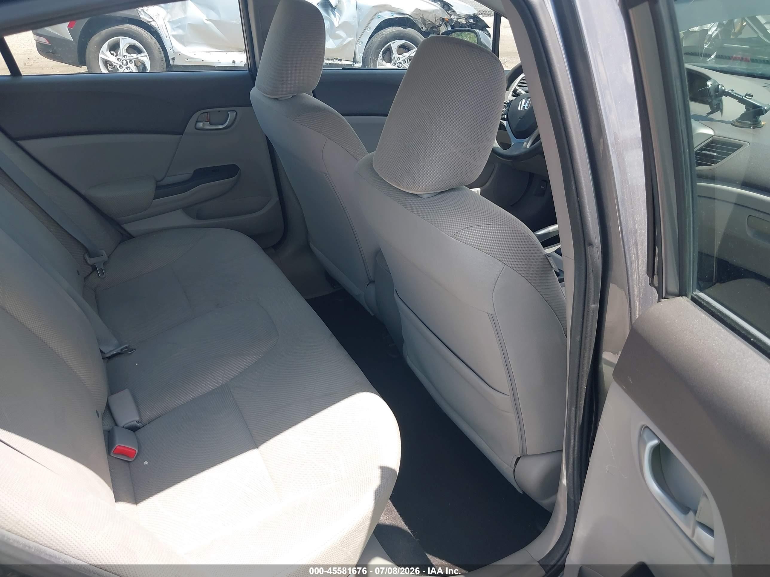 2012 Honda Civic Lx Gray vin: 19XFB2F52CE054575