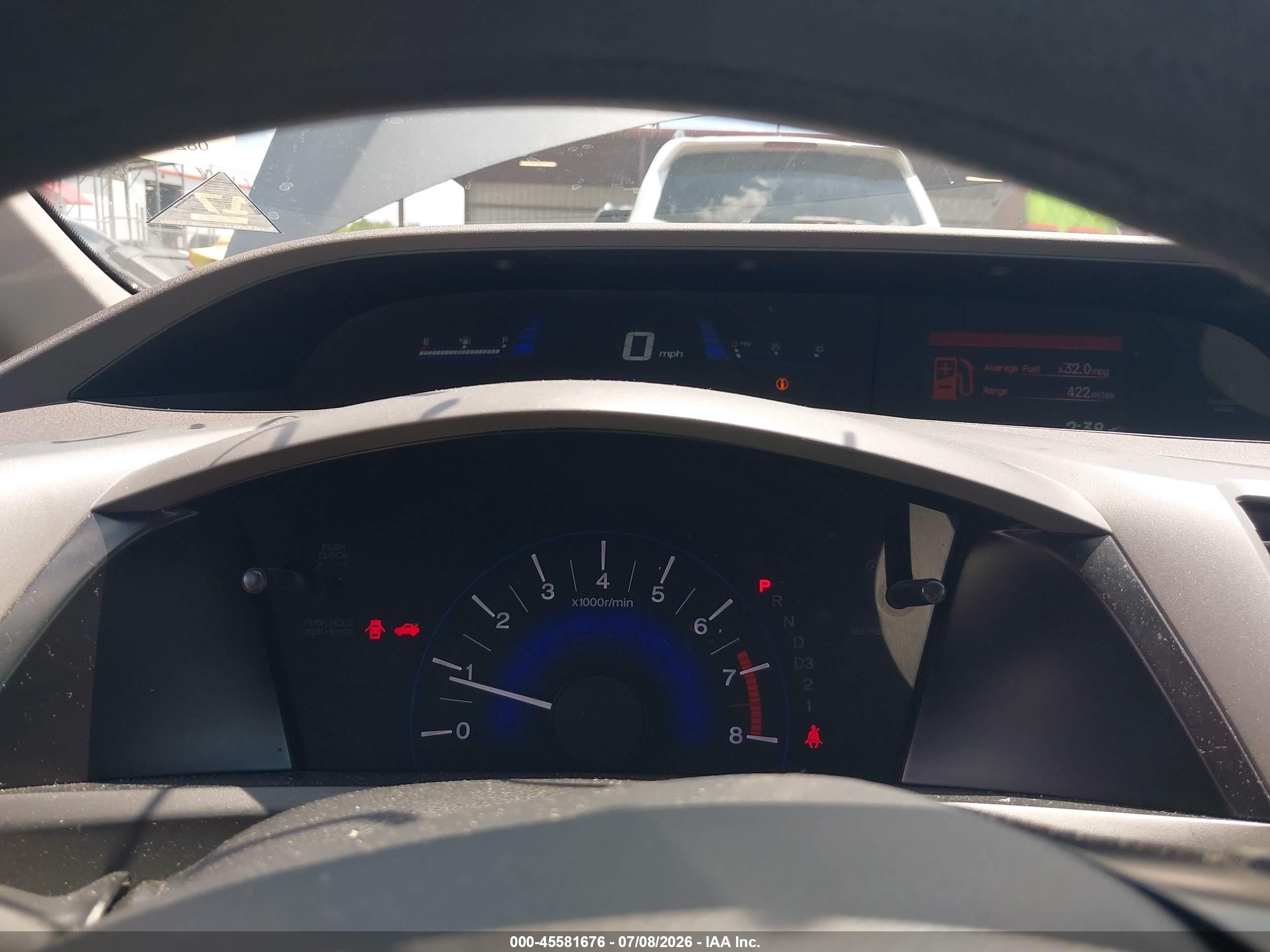 2012 Honda Civic Lx Gray vin: 19XFB2F52CE054575