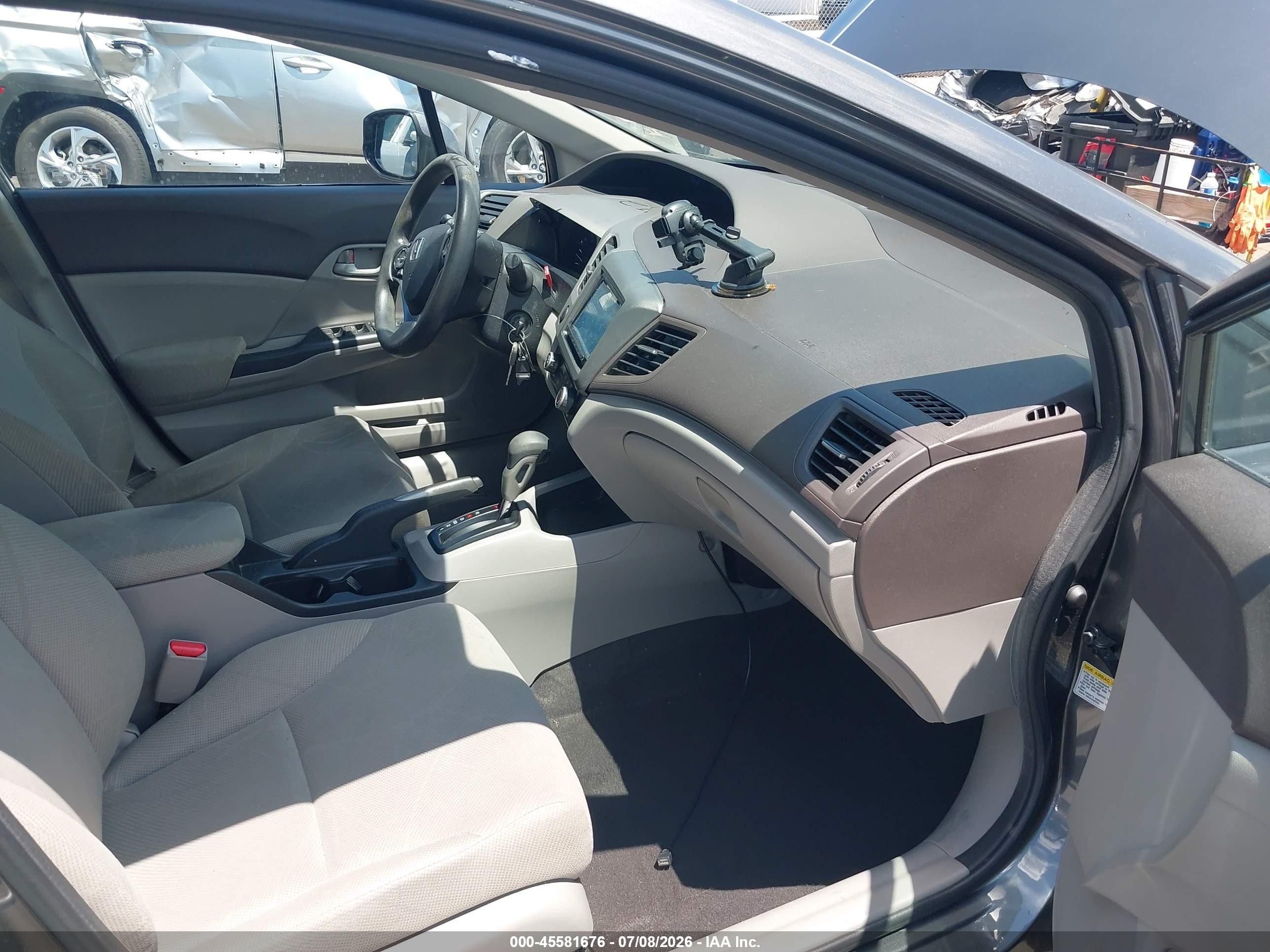 2012 Honda Civic Lx Gray vin: 19XFB2F52CE054575
