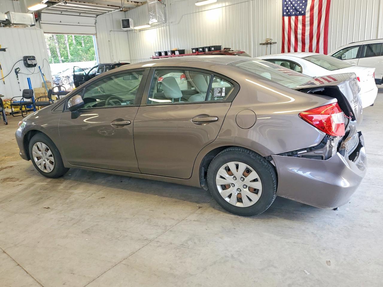 2012 Honda Civic Lx Gray vin: 19XFB2F52CE060991