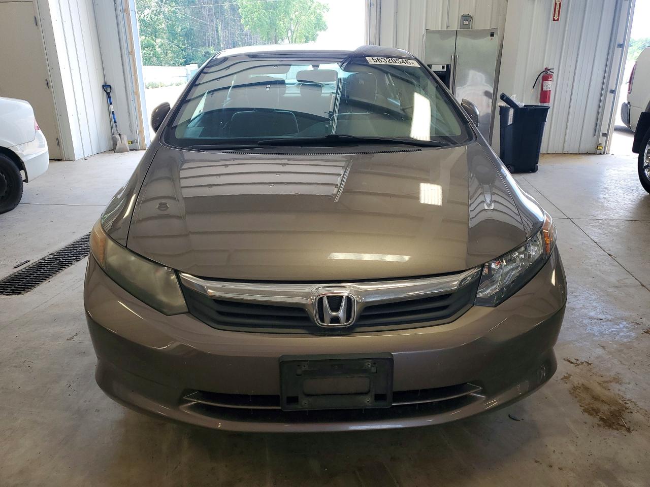 2012 Honda Civic Lx Gray vin: 19XFB2F52CE060991
