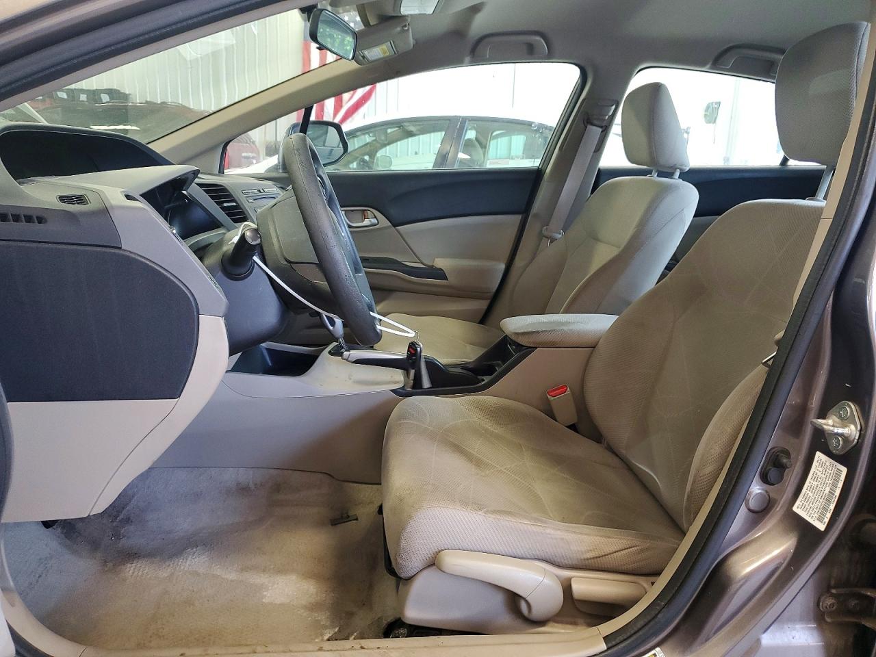 2012 Honda Civic Lx Gray vin: 19XFB2F52CE060991