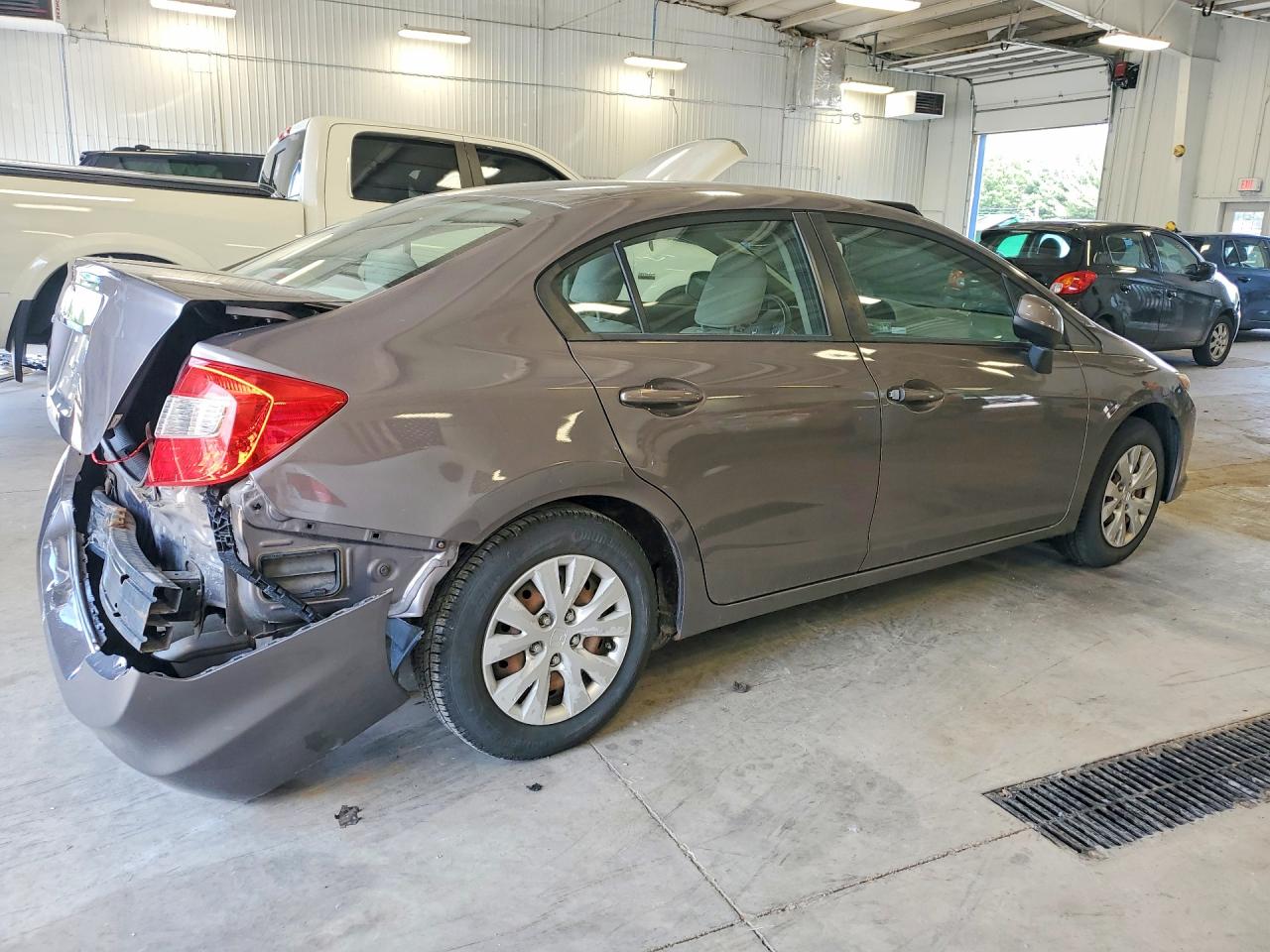 2012 Honda Civic Lx Gray vin: 19XFB2F52CE060991