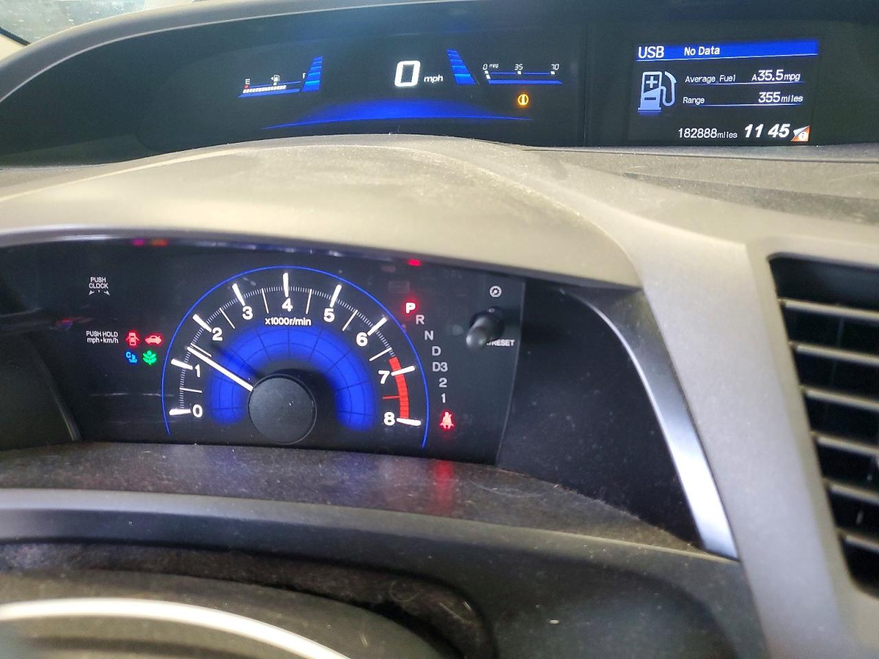 2012 Honda Civic Lx Gray vin: 19XFB2F52CE060991