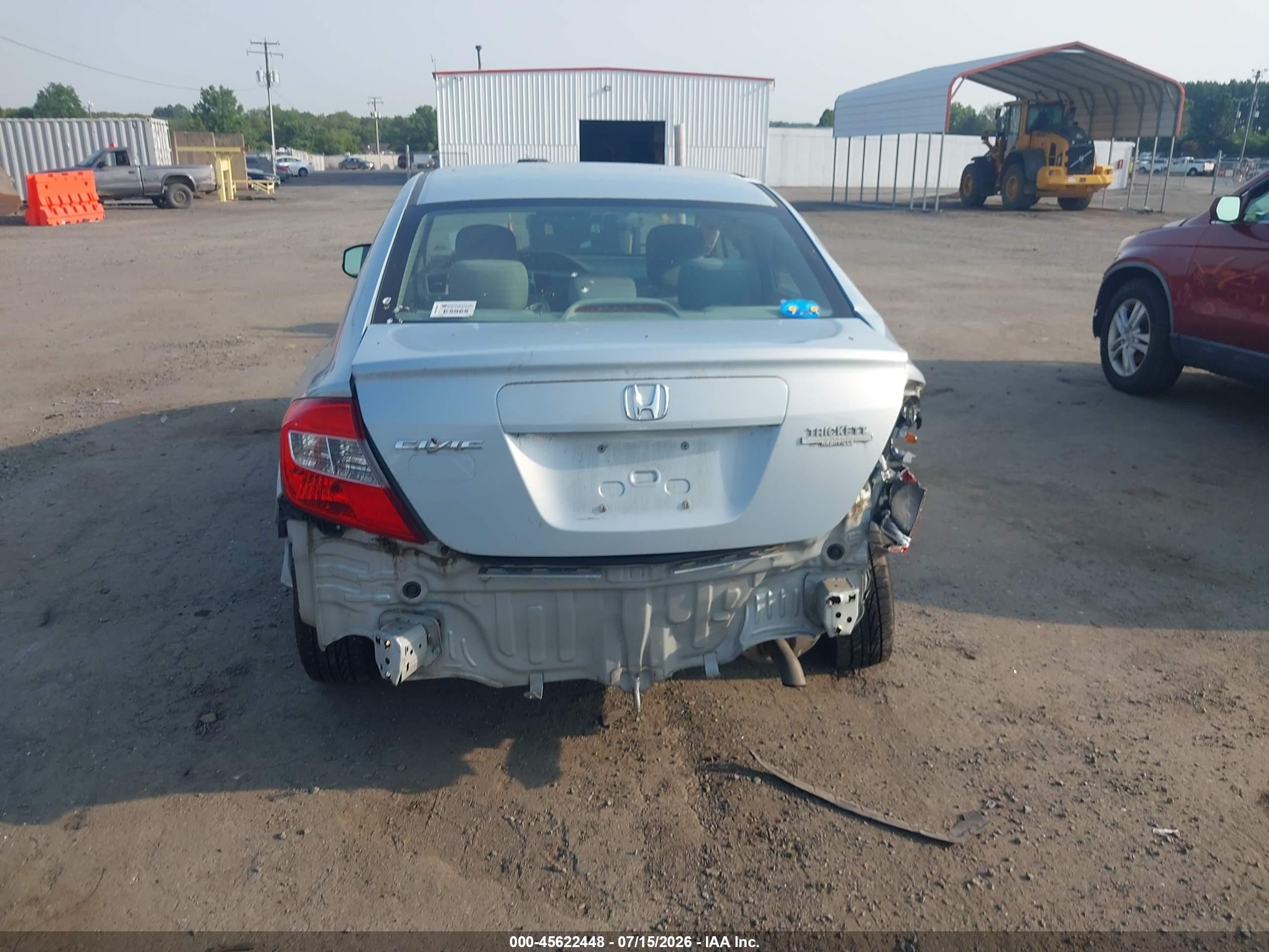 2012 Honda Civic Lx Blue vin: 19XFB2F52CE072493