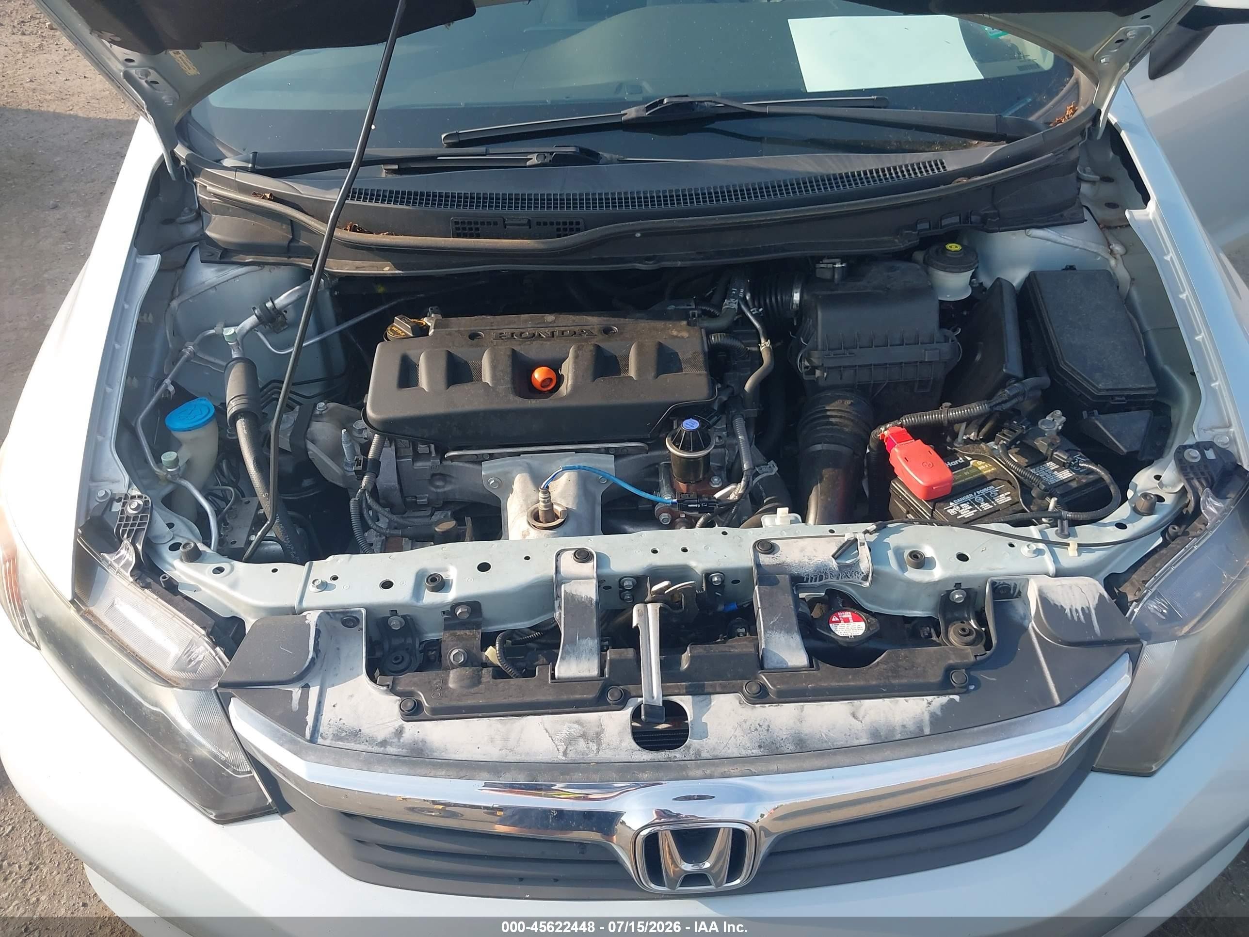 2012 Honda Civic Lx Blue vin: 19XFB2F52CE072493