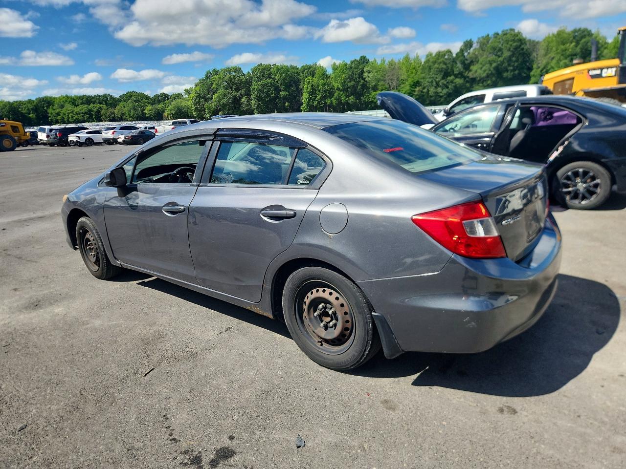 2012 Honda Civic Lx Gray vin: 19XFB2F52CE072655