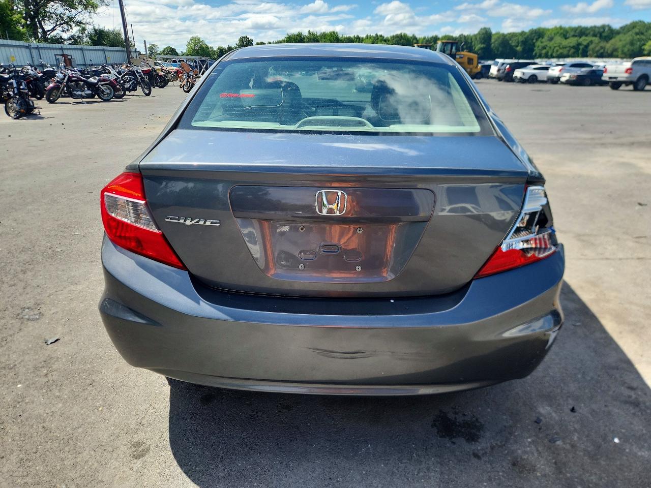 2012 Honda Civic Lx Gray vin: 19XFB2F52CE072655