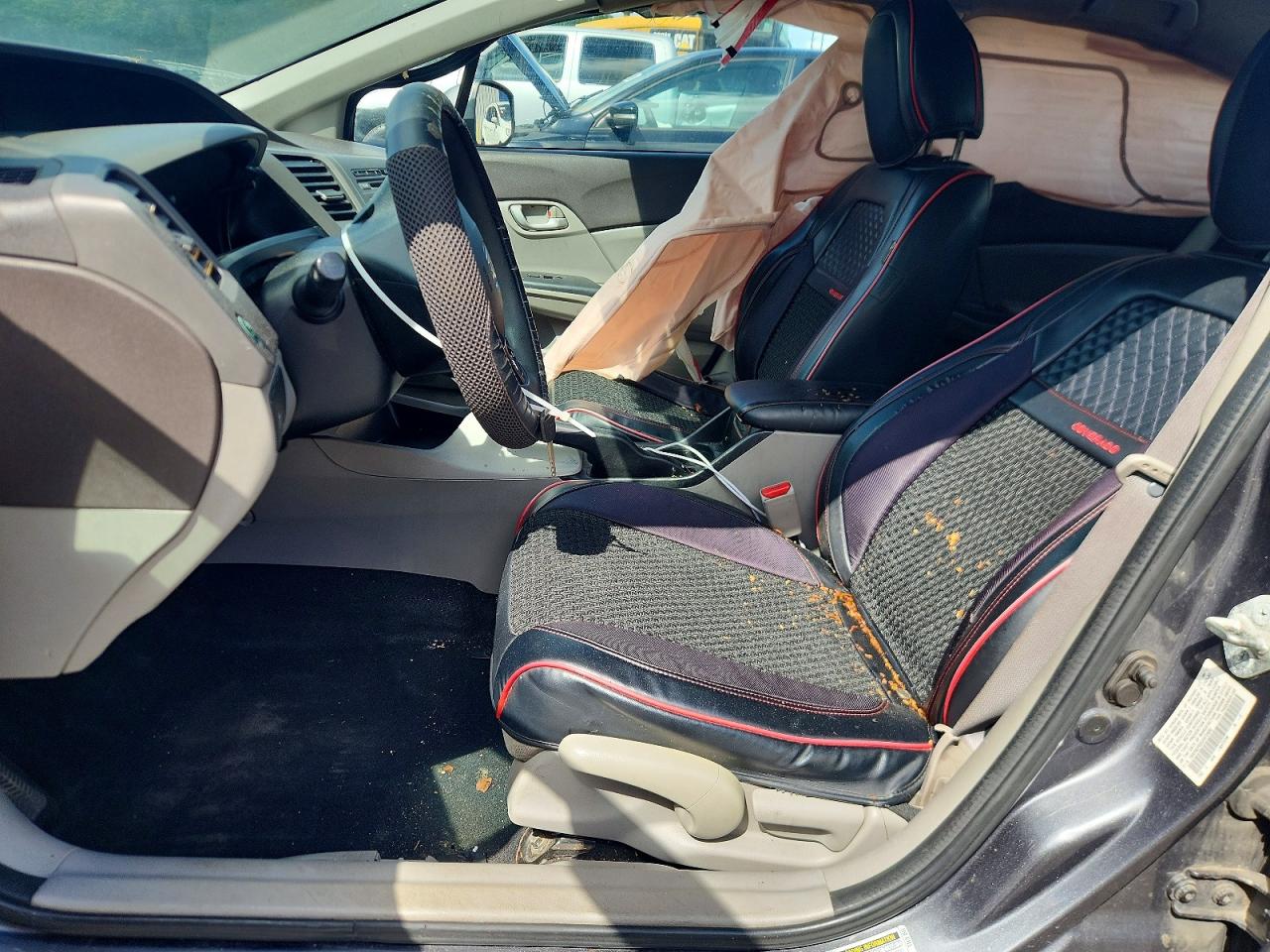 2012 Honda Civic Lx Gray vin: 19XFB2F52CE072655