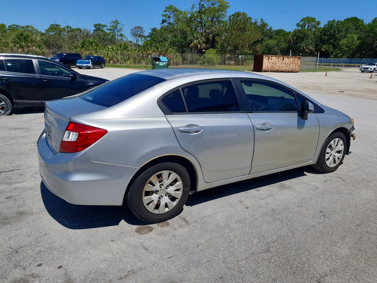 2012 Honda Civic Lx Silver vin: 19XFB2F52CE073482