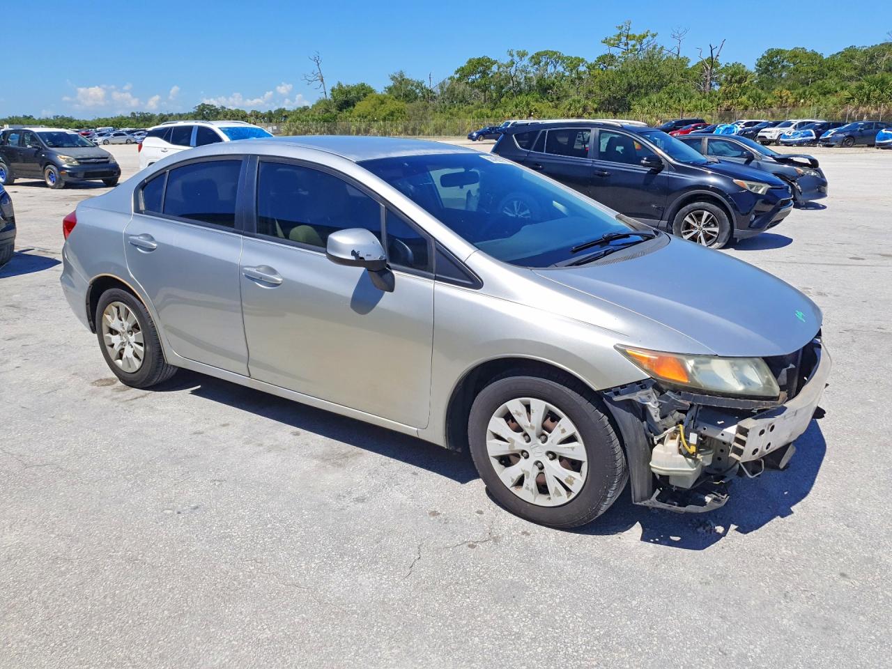 2012 Honda Civic Lx Silver vin: 19XFB2F52CE073482