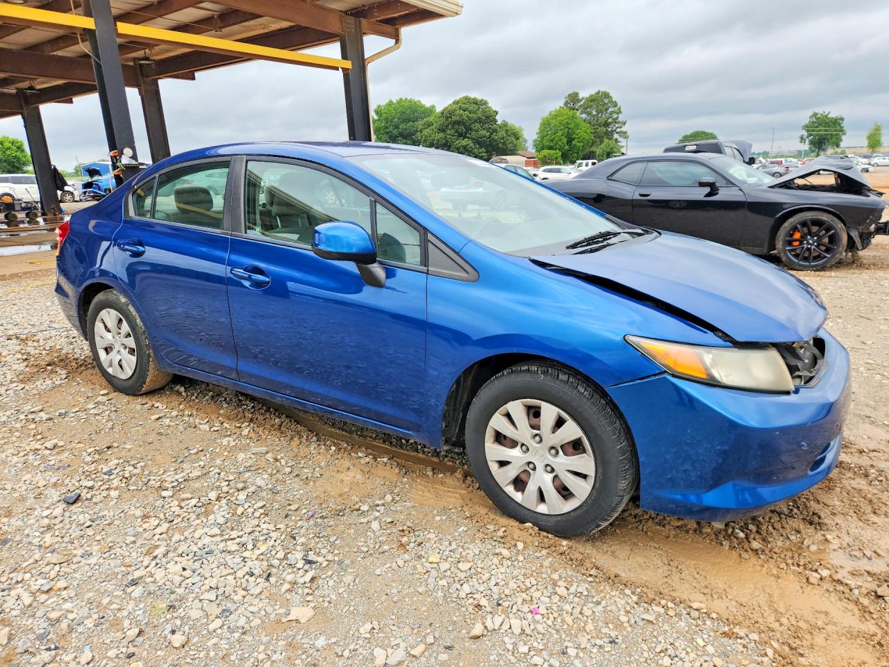 2012 Honda Civic Lx Blue vin: 19XFB2F52CE083252