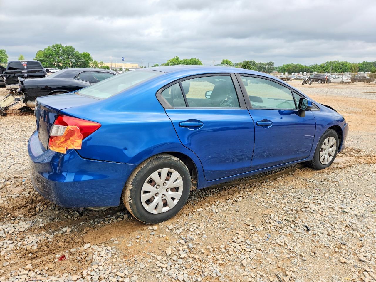 2012 Honda Civic Lx Blue vin: 19XFB2F52CE083252