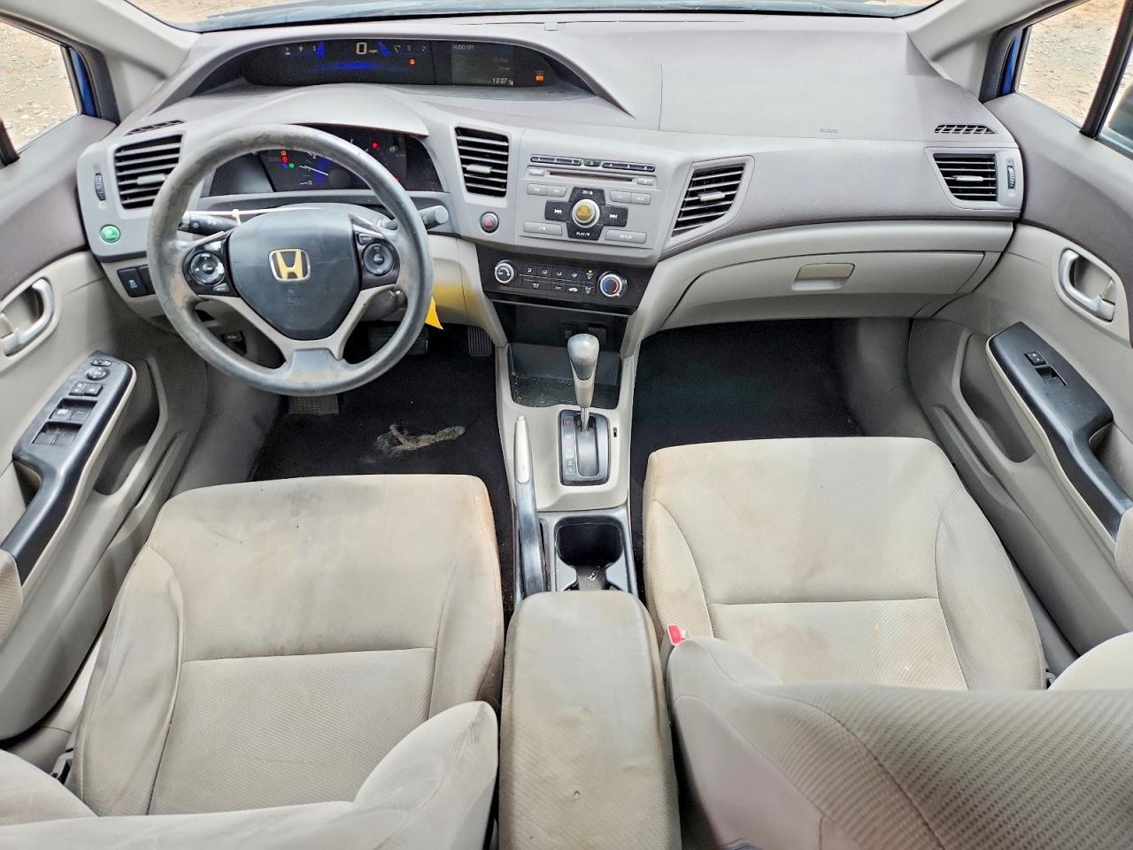 2012 Honda Civic Lx Blue vin: 19XFB2F52CE083252
