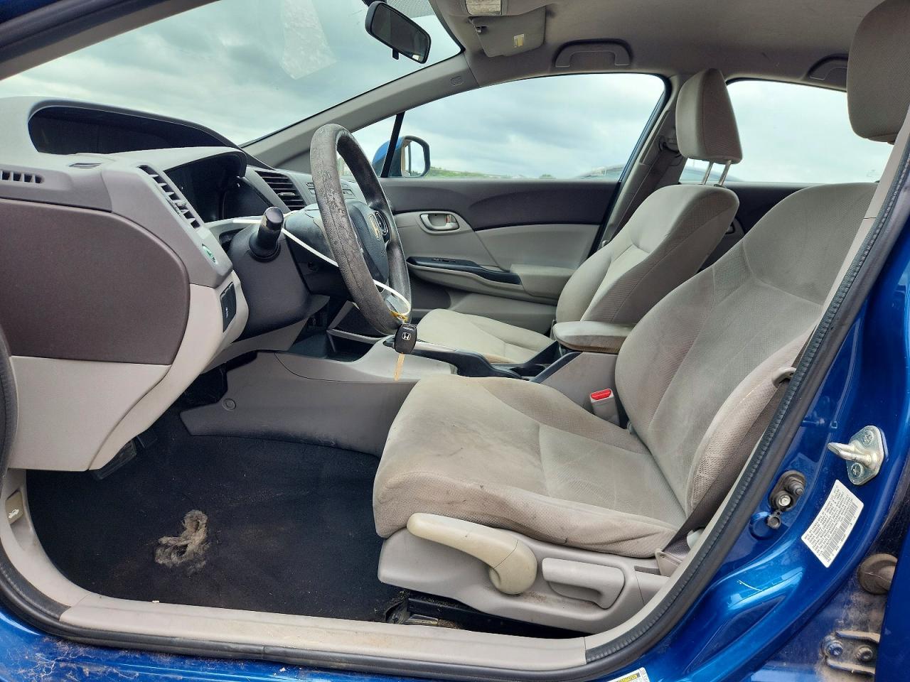 2012 Honda Civic Lx Blue vin: 19XFB2F52CE083252
