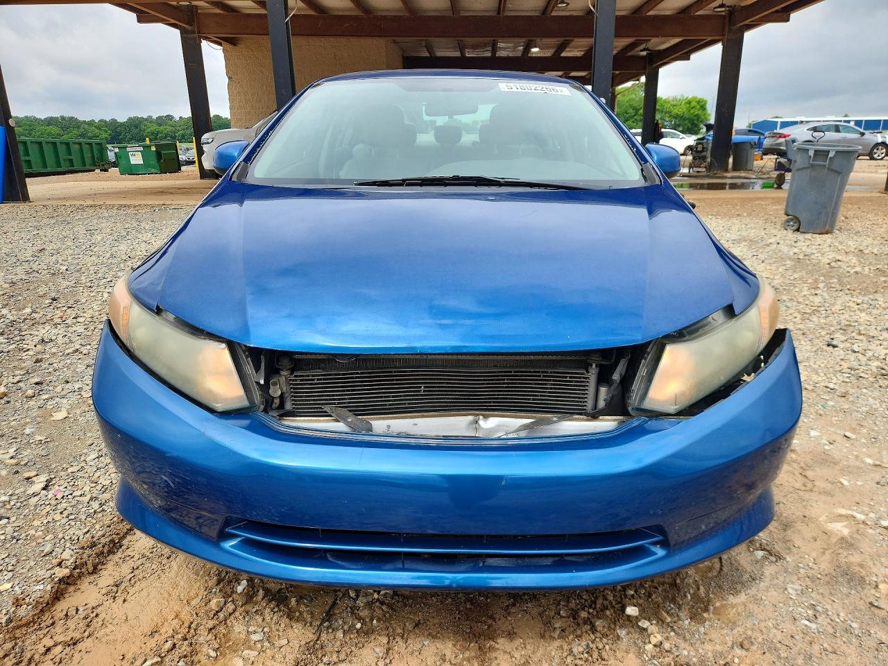 2012 Honda Civic Lx Blue vin: 19XFB2F52CE083252