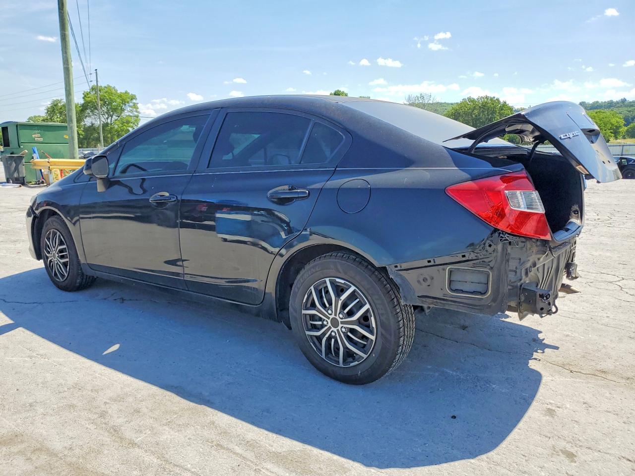 2012 Honda Civic Lx Black vin: 19XFB2F52CE094185