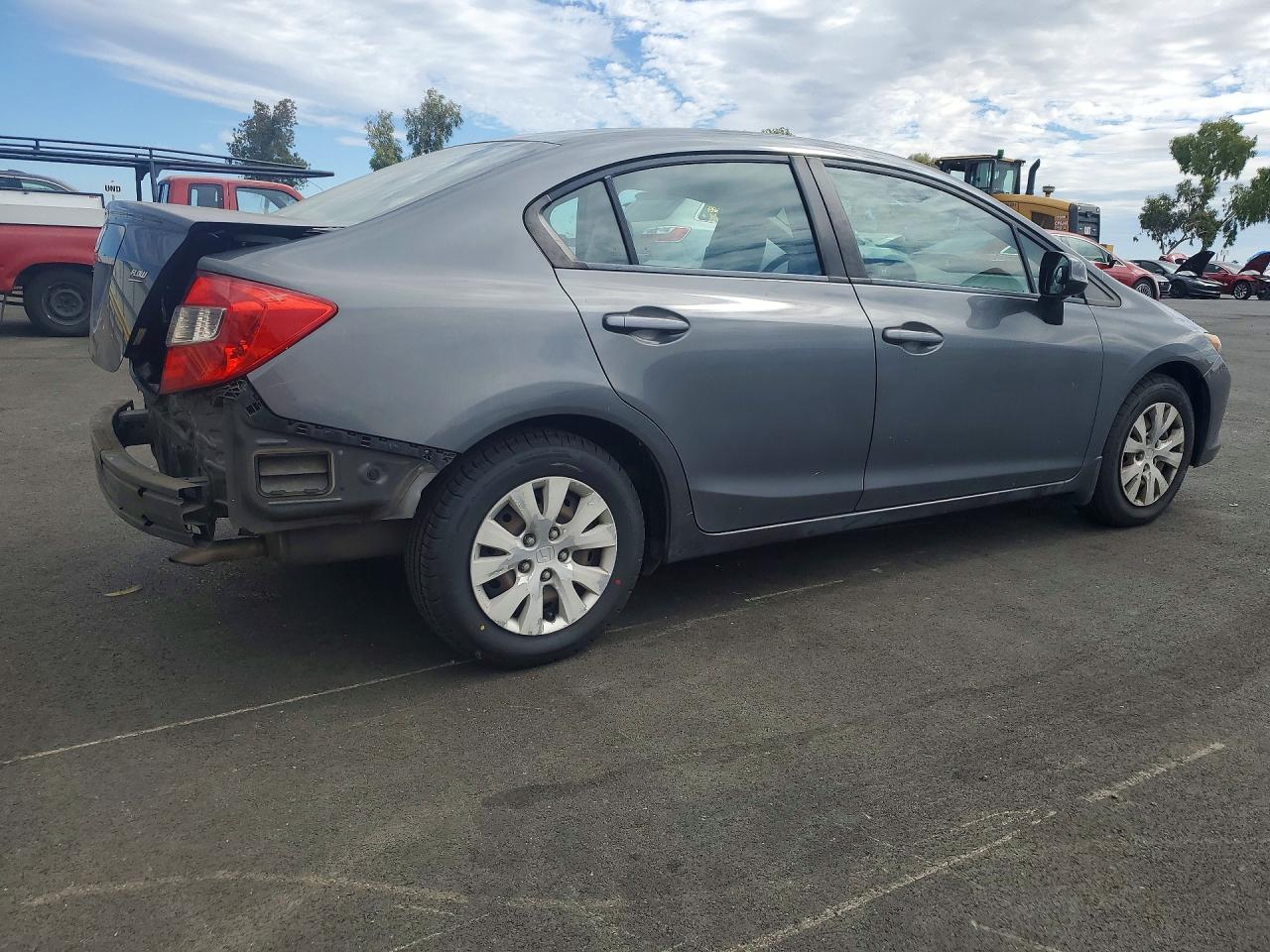 2012 Honda Civic Lx Gray vin: 19XFB2F52CE097748