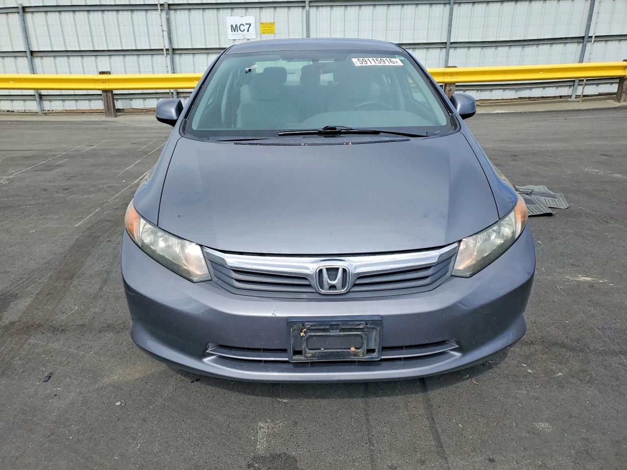 2012 Honda Civic Lx Gray vin: 19XFB2F52CE097748