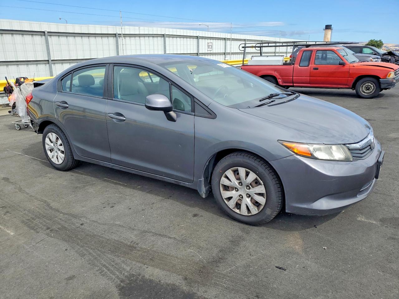 2012 Honda Civic Lx Gray vin: 19XFB2F52CE097748