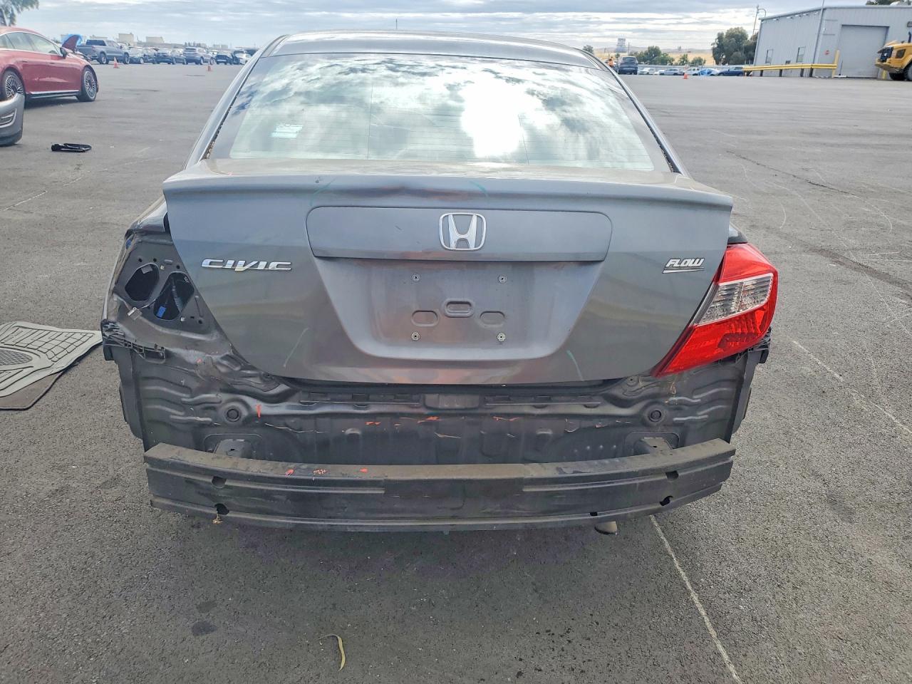 2012 Honda Civic Lx Gray vin: 19XFB2F52CE097748