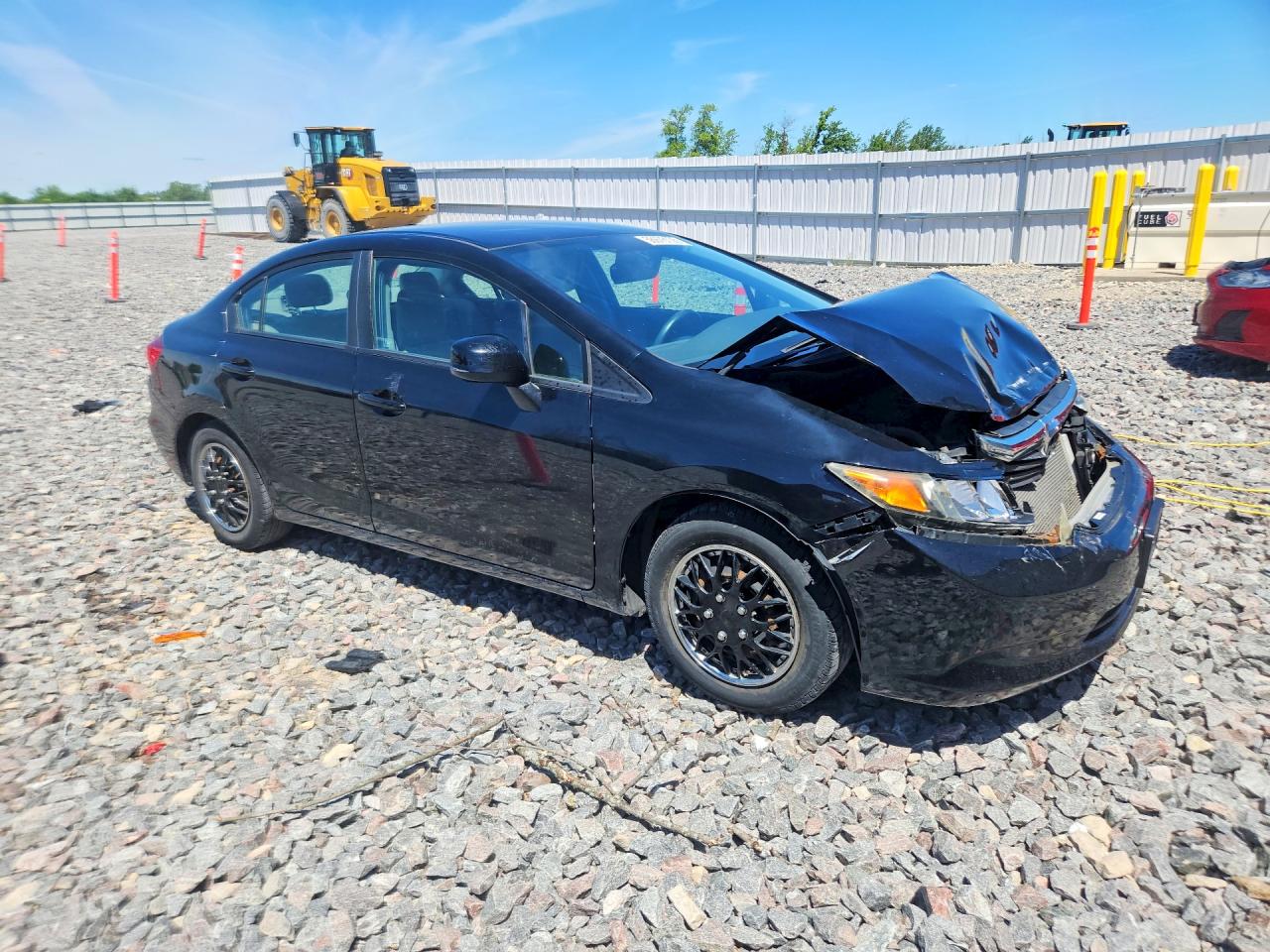 2012 Honda Civic Lx Black vin: 19XFB2F52CE101233
