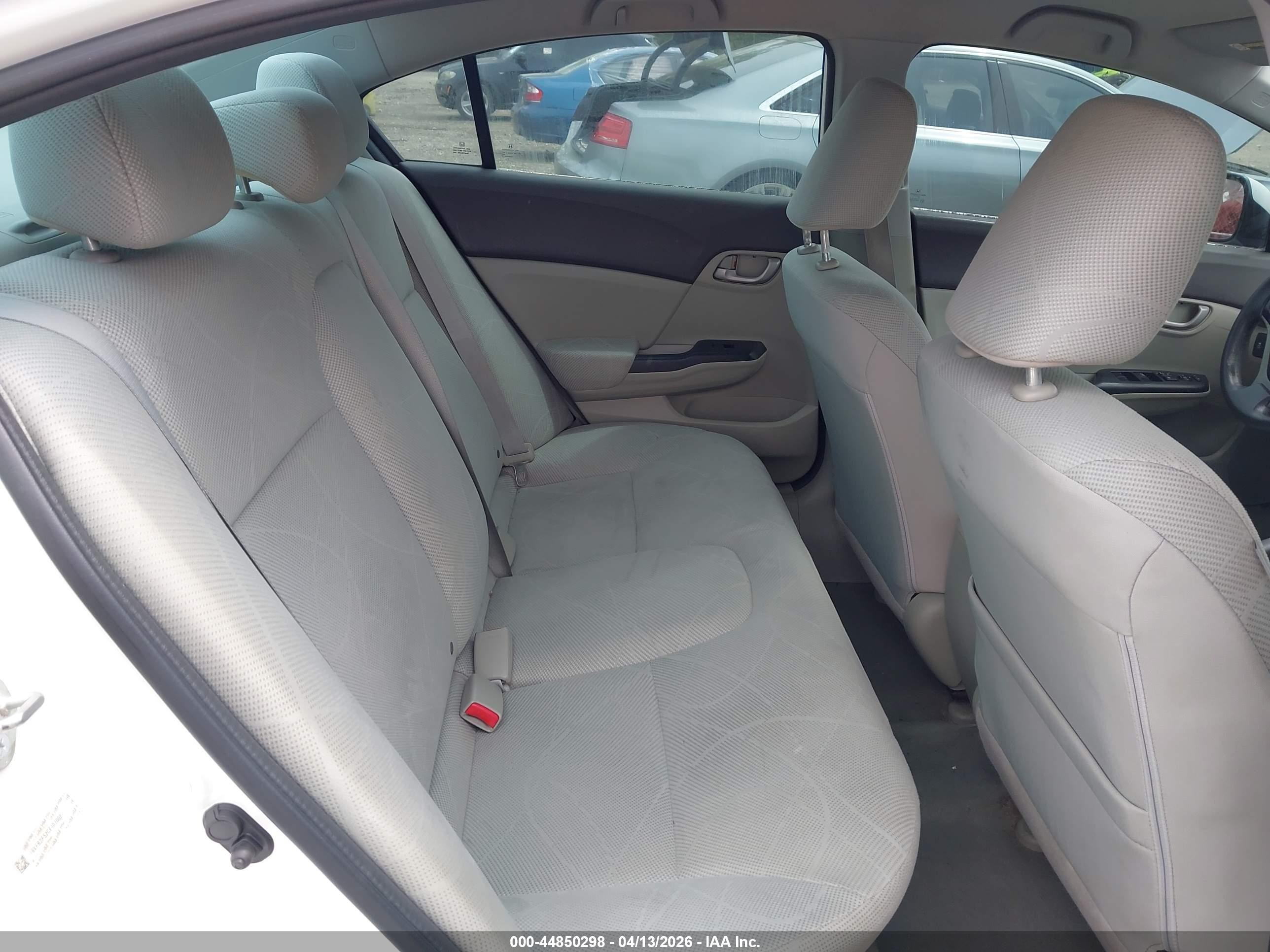 2012 Honda Civic Lx White vin: 19XFB2F52CE107002