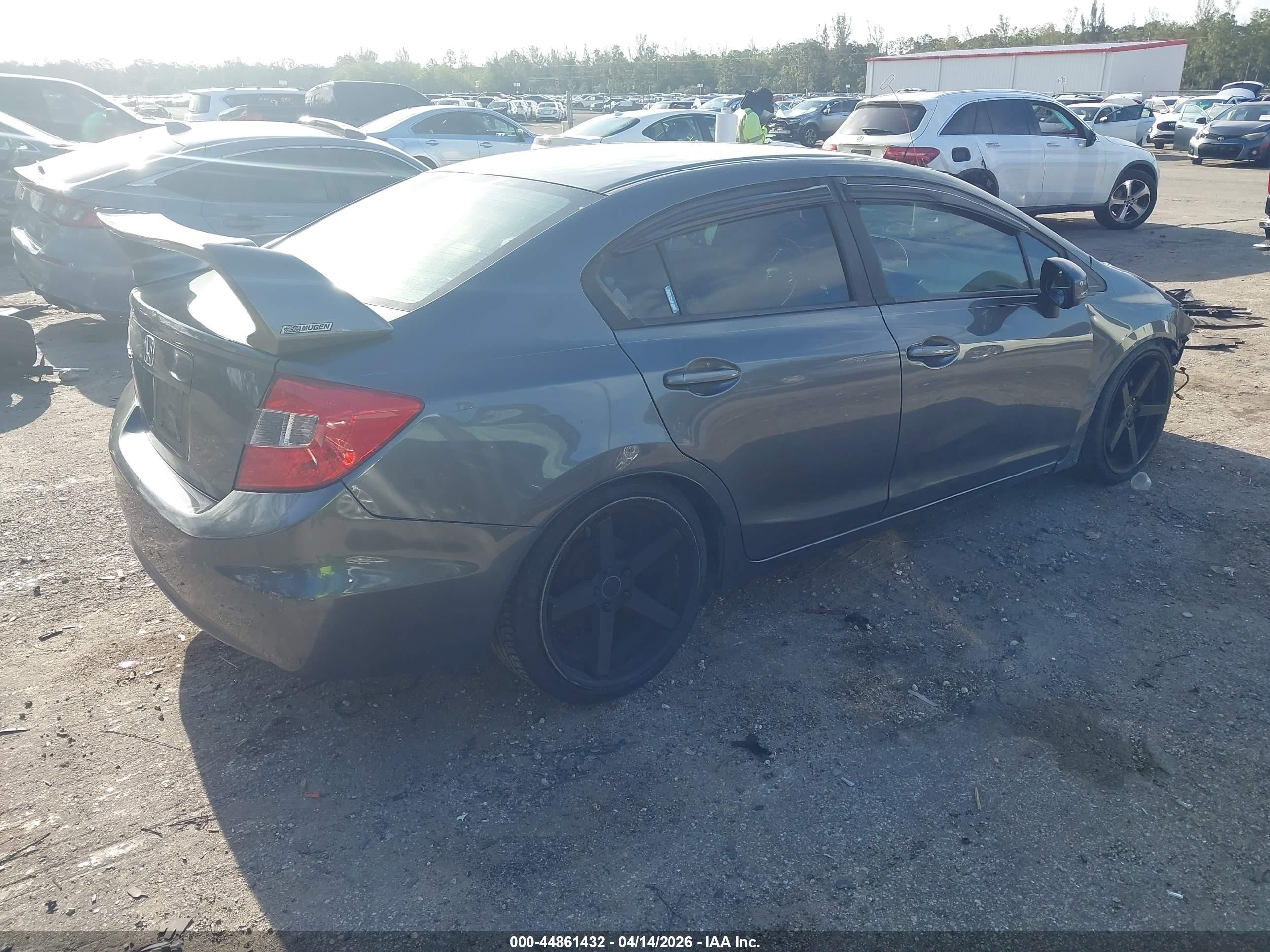 2012 Honda Civic Lx Gray vin: 19XFB2F52CE109557