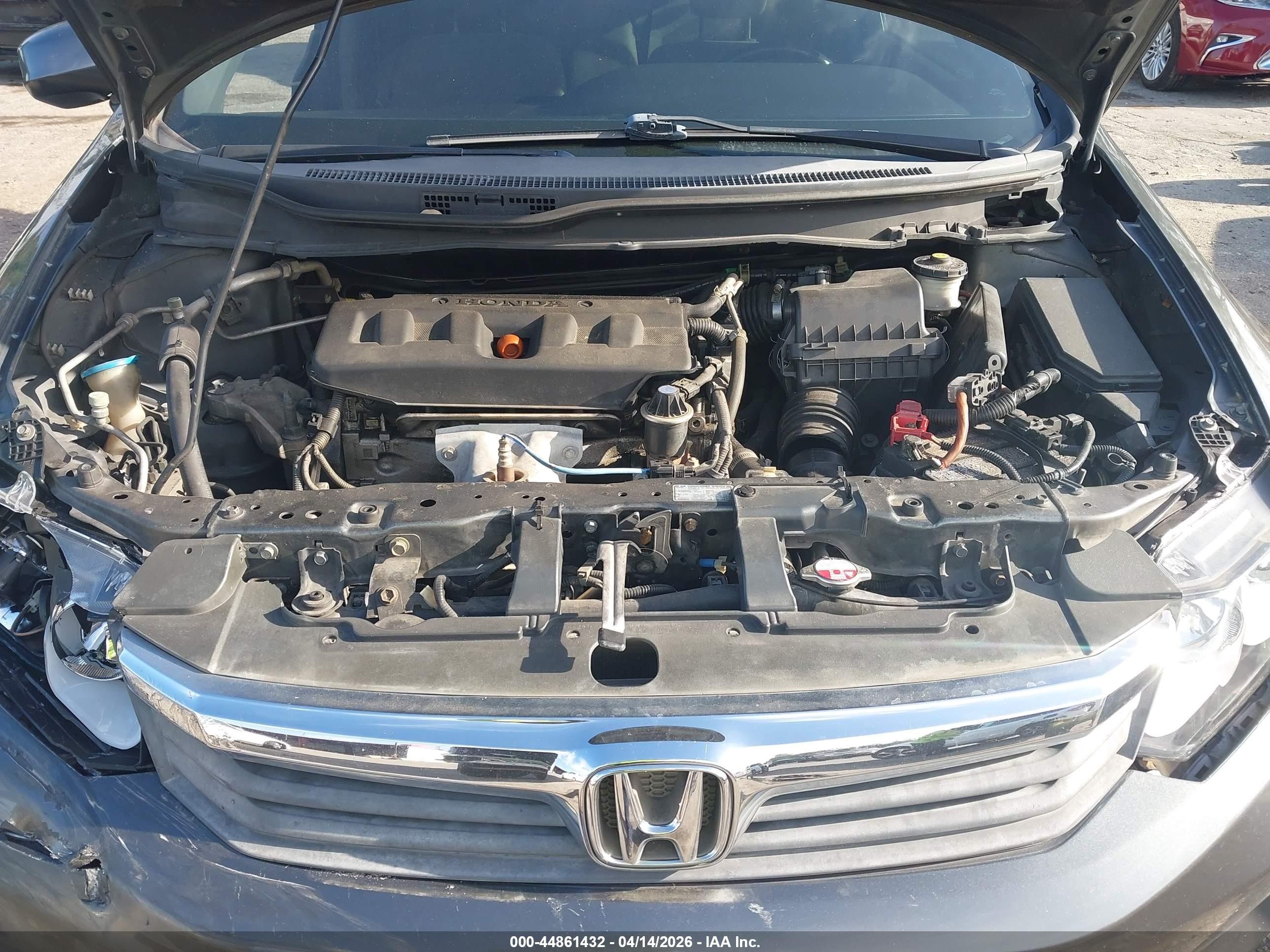 2012 Honda Civic Lx Gray vin: 19XFB2F52CE109557