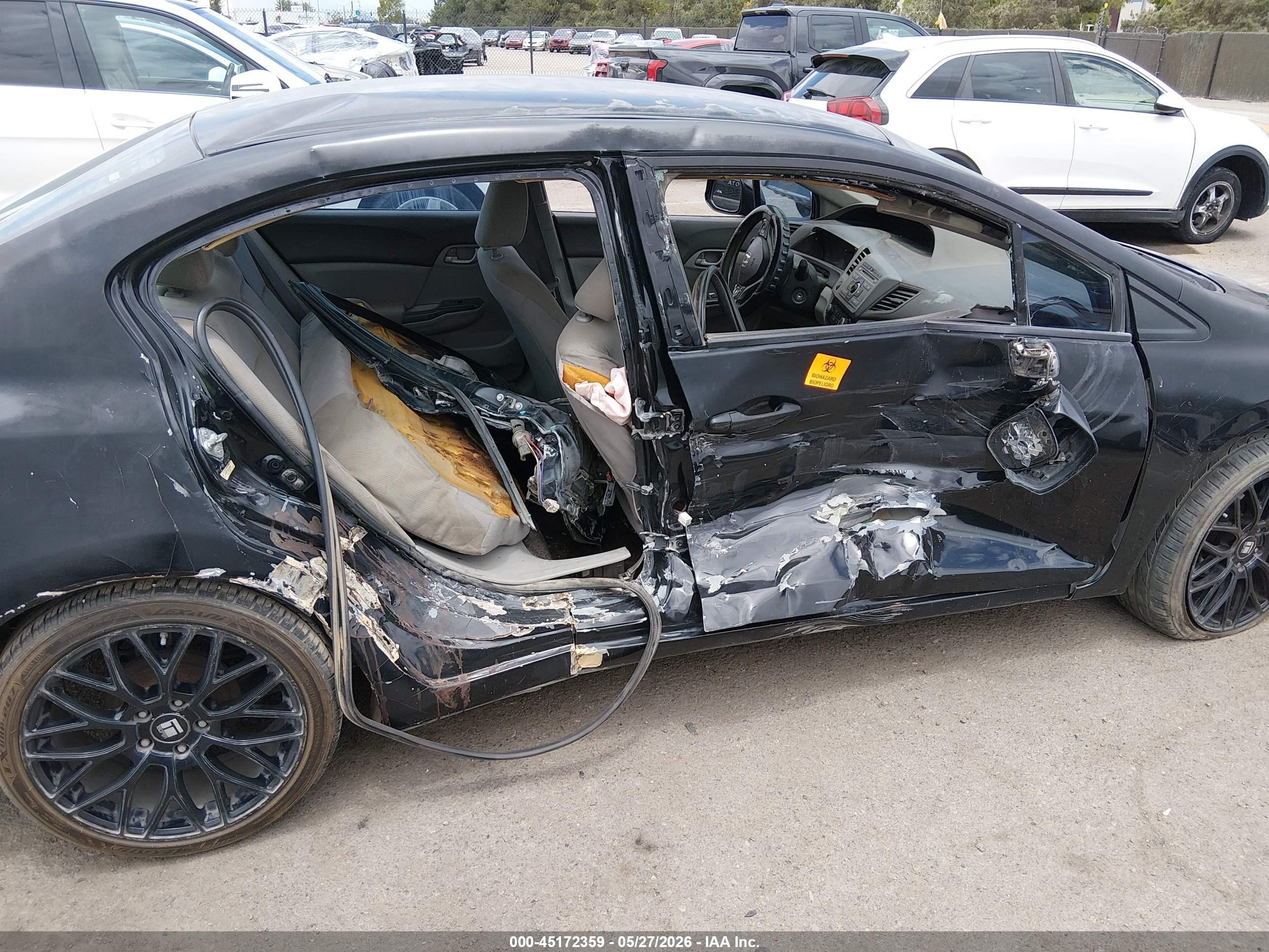2012 Honda Civic Lx Black vin: 19XFB2F52CE302890
