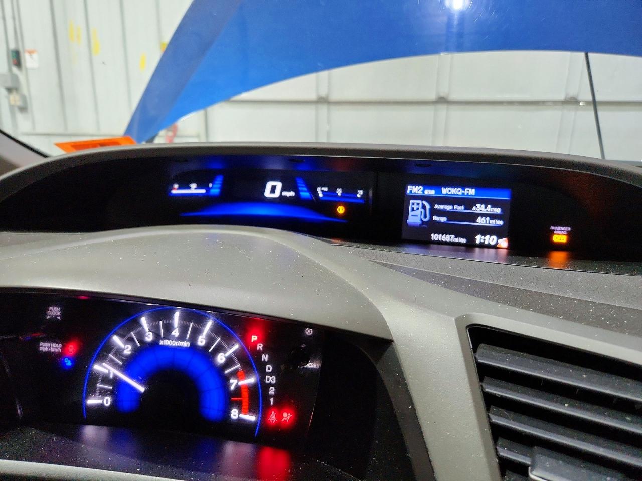 2012 Honda Civic Blue vin: 19XFB2F52CE304798