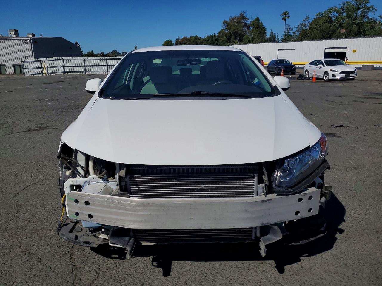 2012 Honda Civic Lx White vin: 19XFB2F52CE312027