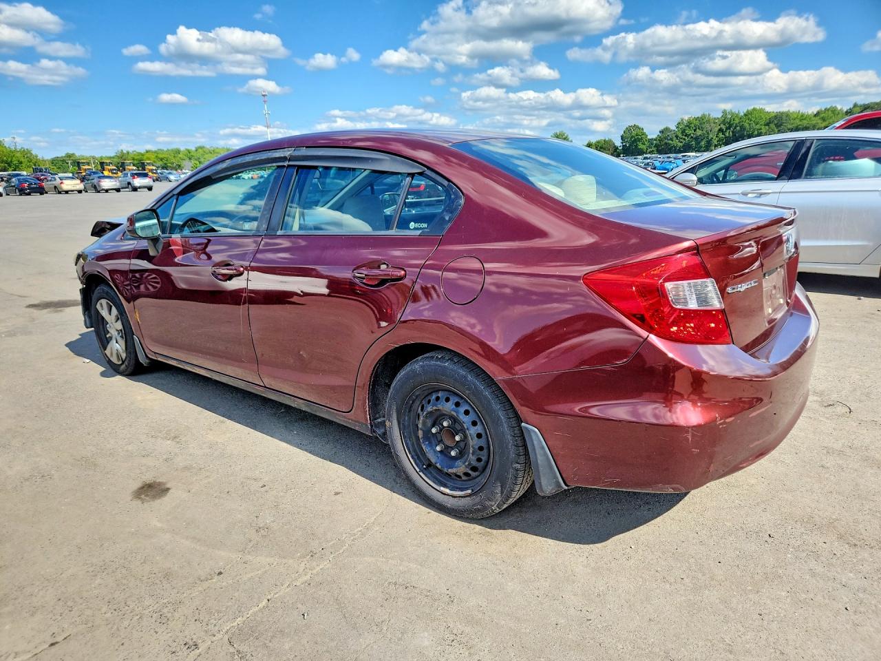 2012 Honda Civic Lx Burgundy vin: 19XFB2F52CE317664