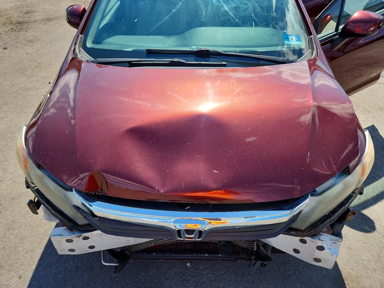 2012 Honda Civic Lx Burgundy vin: 19XFB2F52CE317664