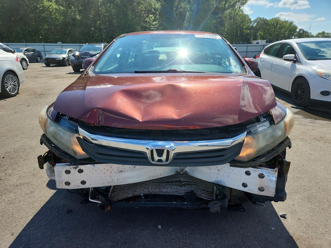2012 Honda Civic Lx Burgundy vin: 19XFB2F52CE317664
