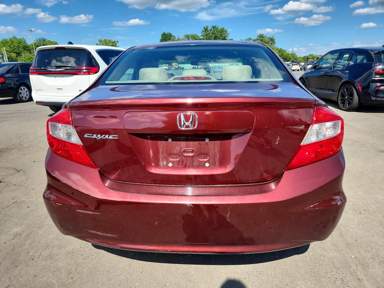 2012 Honda Civic Lx Burgundy vin: 19XFB2F52CE317664