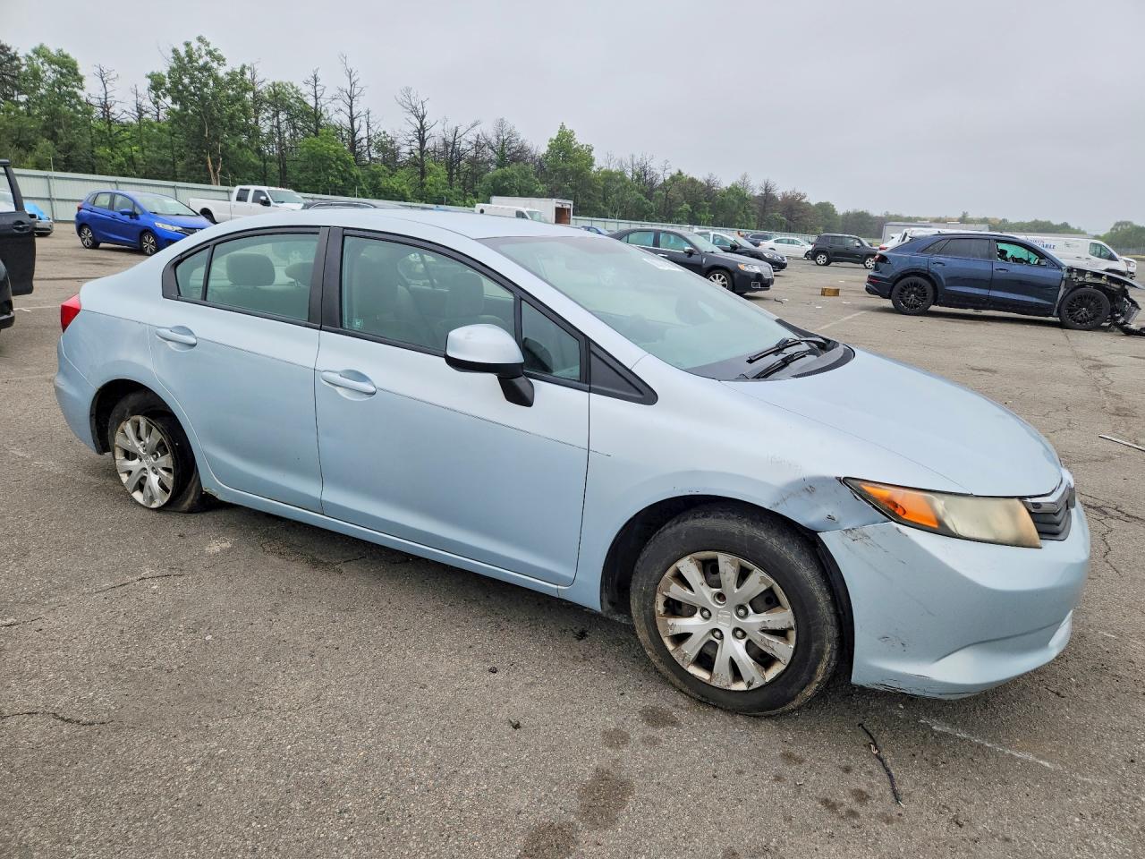 2012 Honda Civic Lx Silver vin: 19XFB2F52CE321391