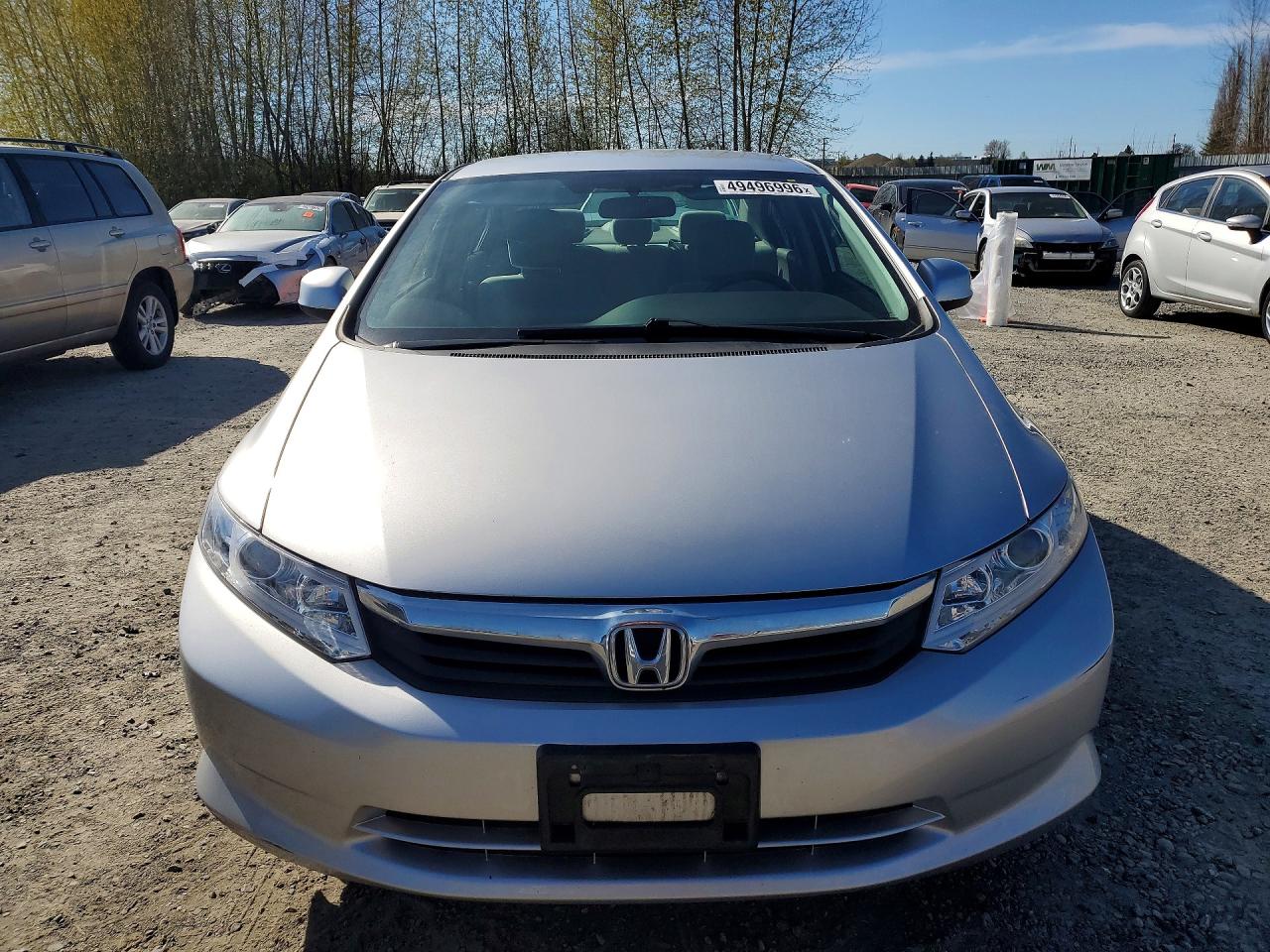 2012 Honda Civic Lx Silver vin: 19XFB2F52CE337137