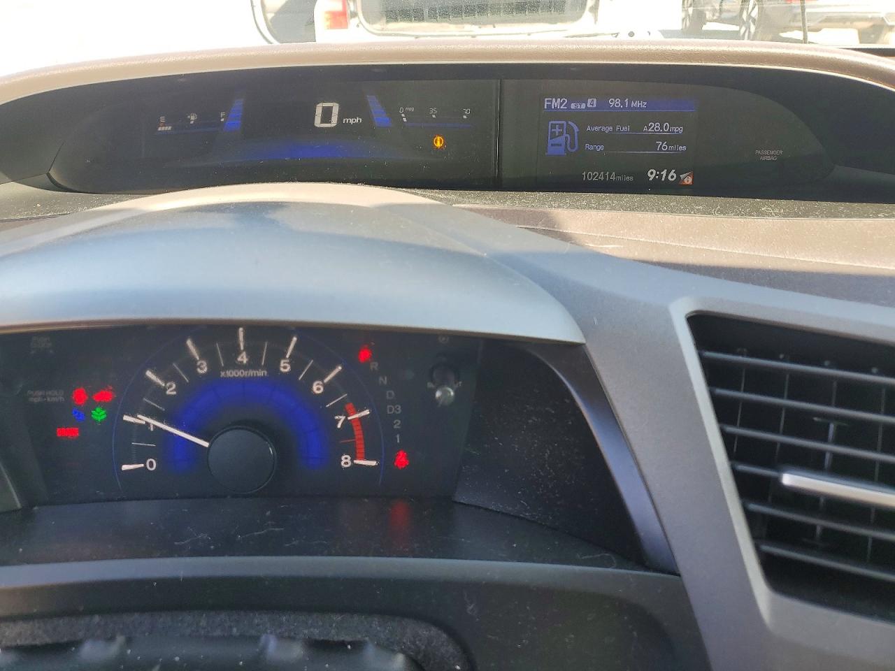 2012 Honda Civic Lx Silver vin: 19XFB2F52CE337137