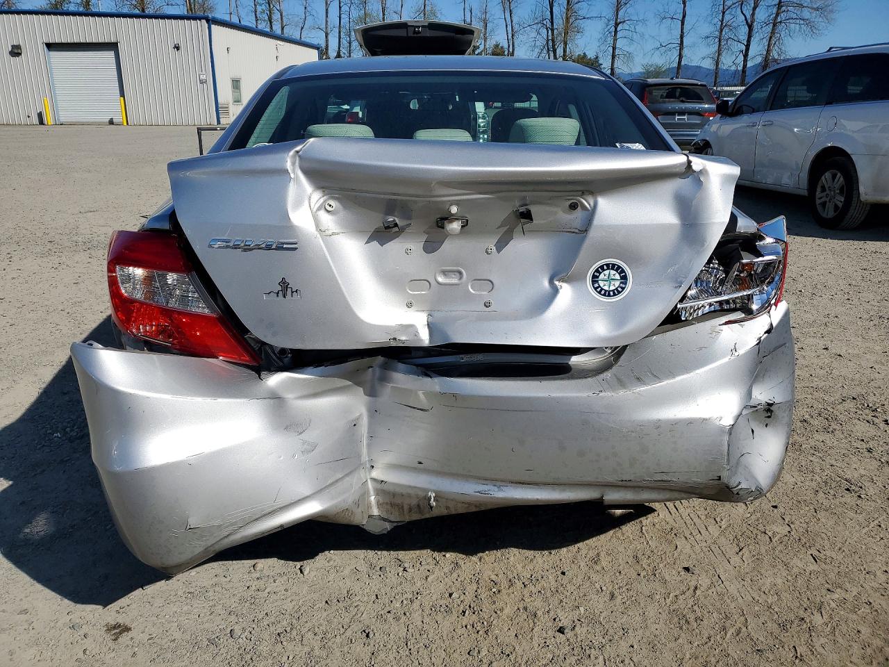 2012 Honda Civic Lx Silver vin: 19XFB2F52CE337137