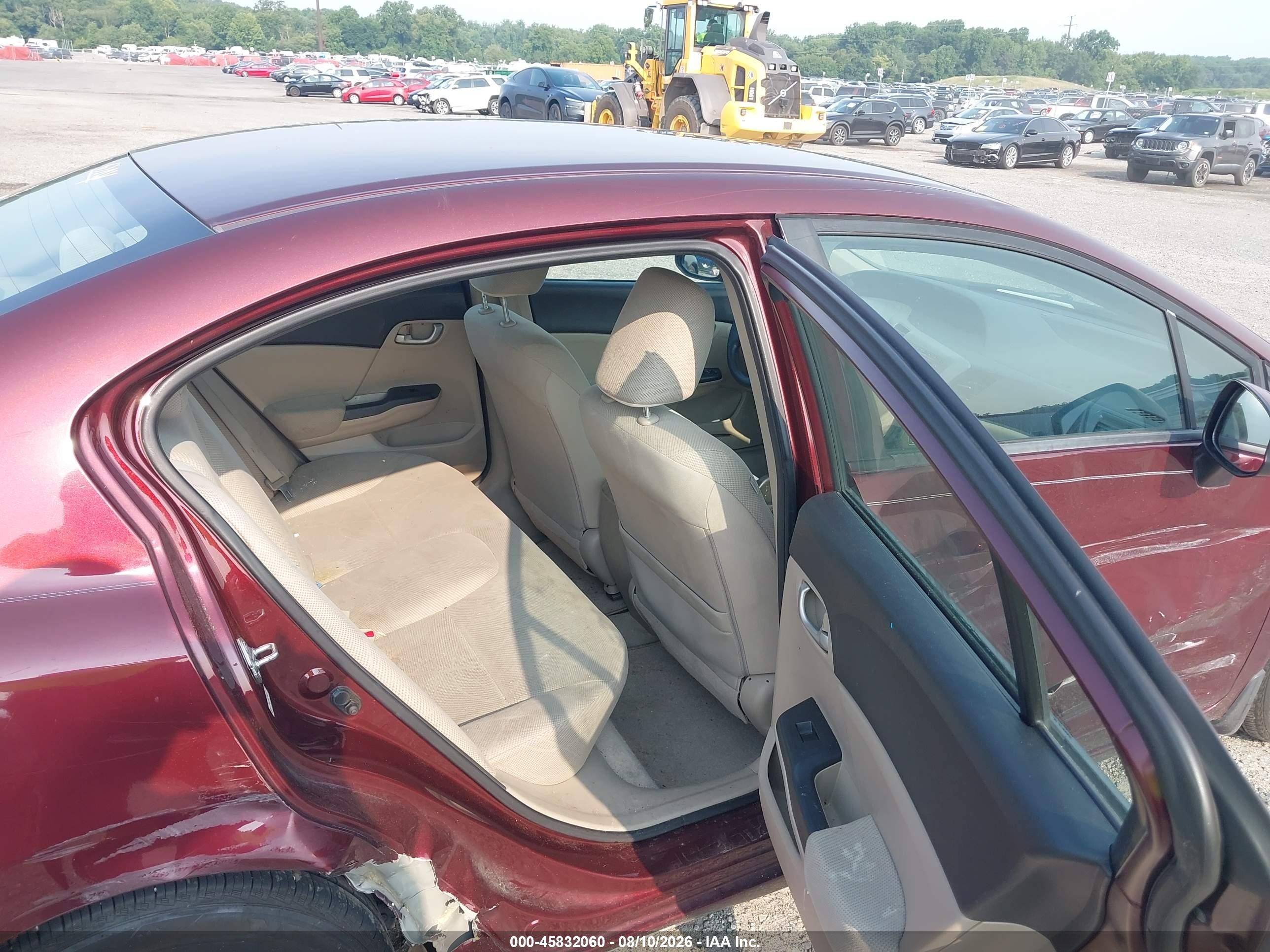 2012 Honda Civic Lx Maroon vin: 19XFB2F52CE350616
