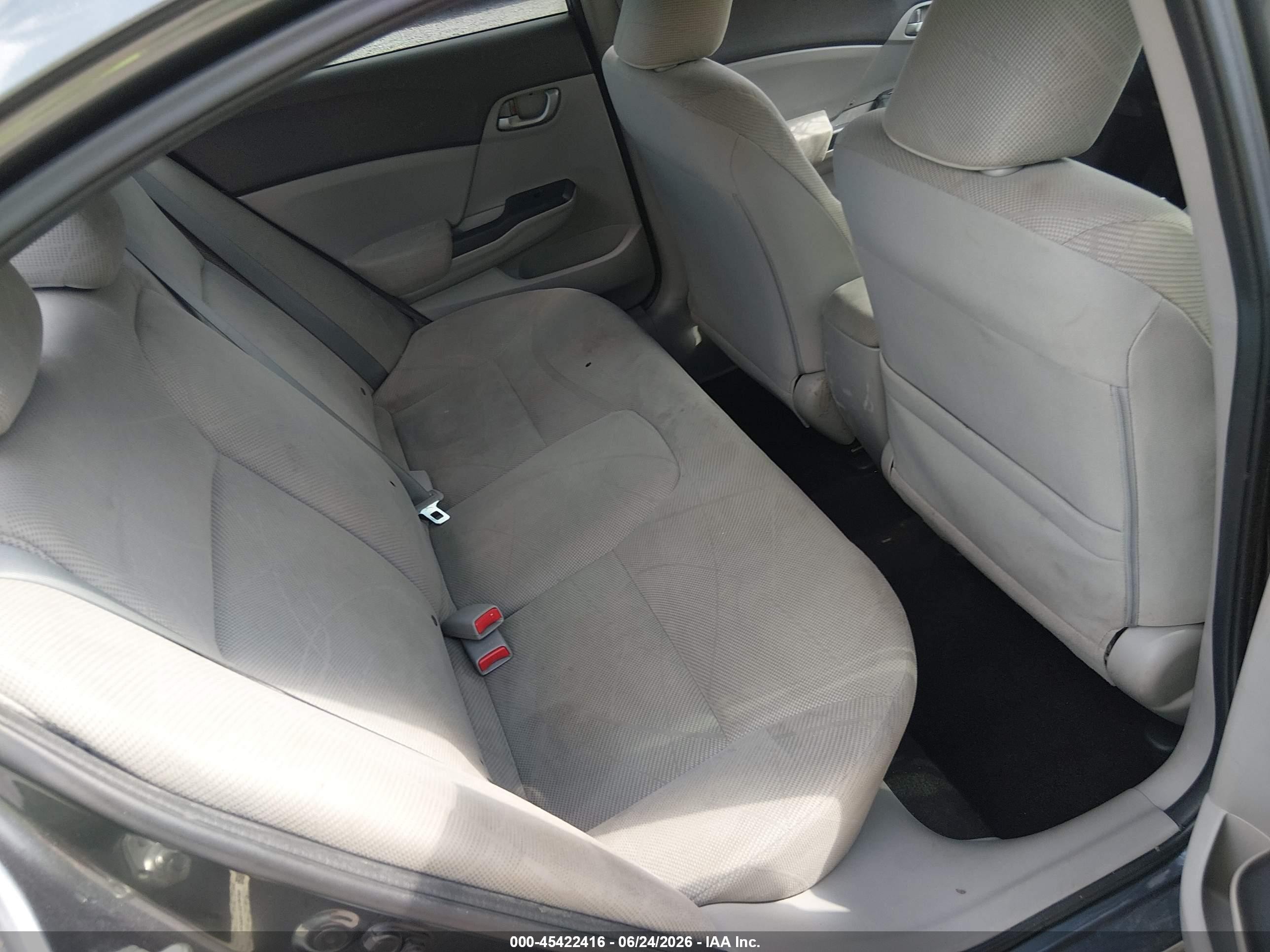 2012 Honda Civic Lx Gray vin: 19XFB2F52CE350678